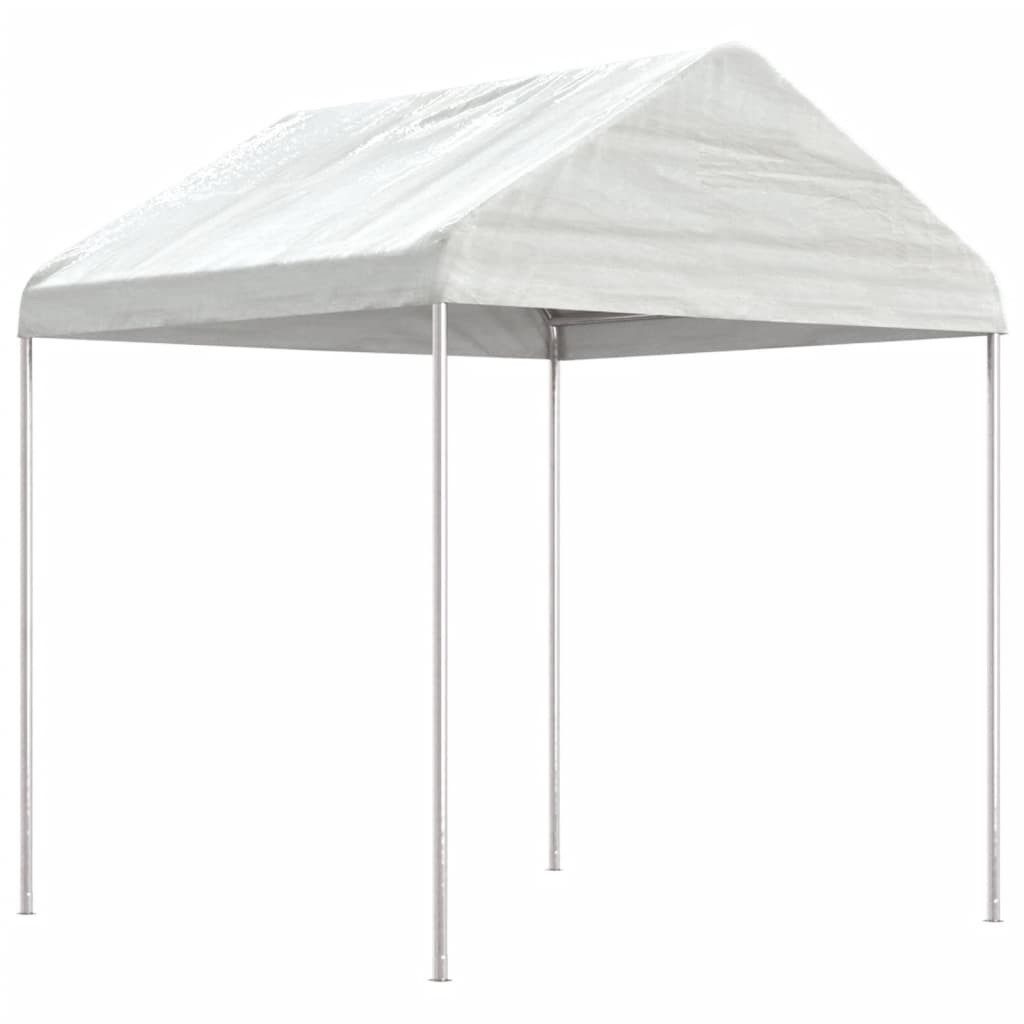 Thumbnail - vidaXL Partyzelt Pavillon mit Dach Weiß 4,46x2,28x2,69 m Polyethylen