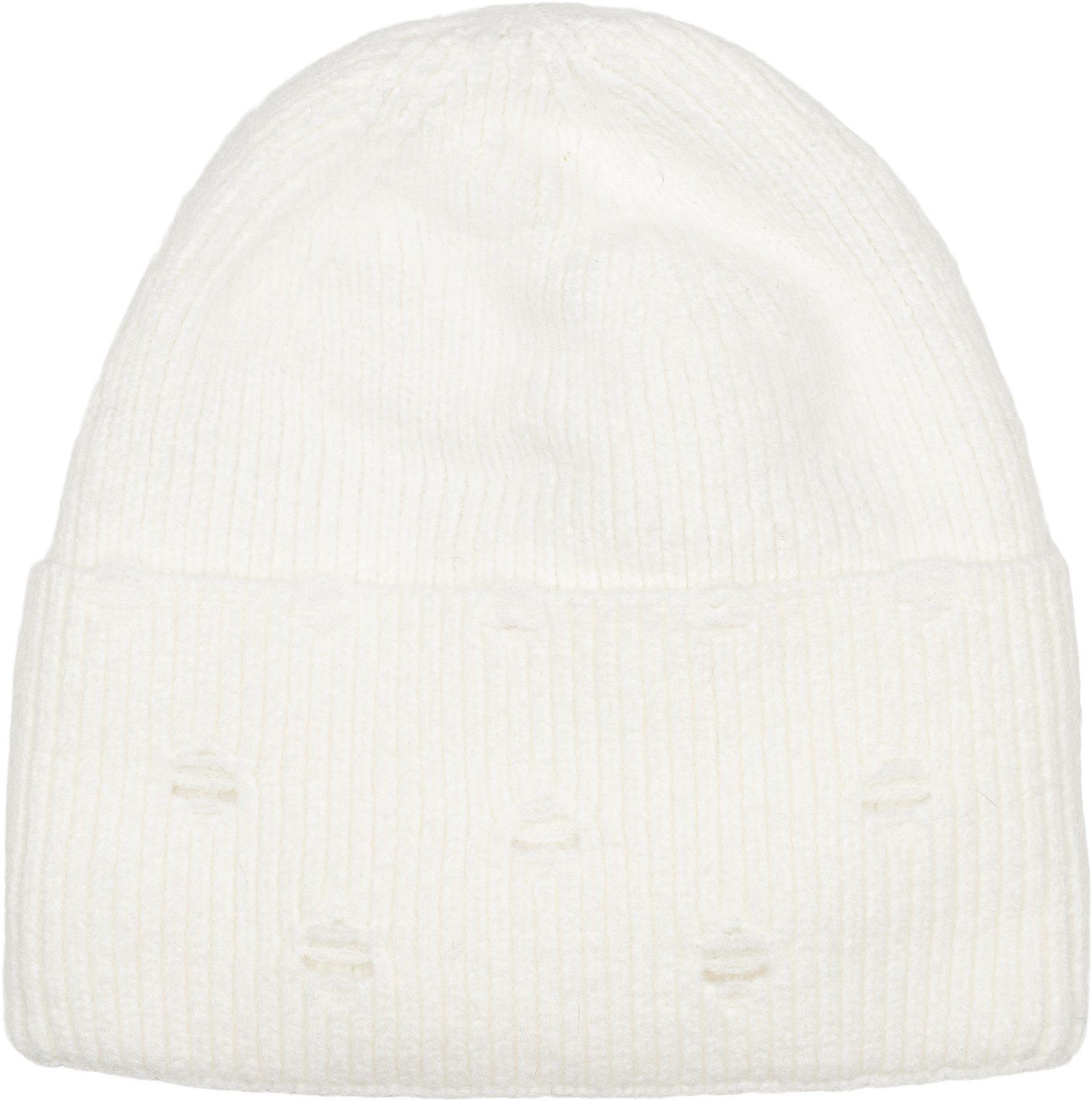 styleBREAKER Strickmütze Strickmütze mit Rippenmuster und Rissen (1-St)