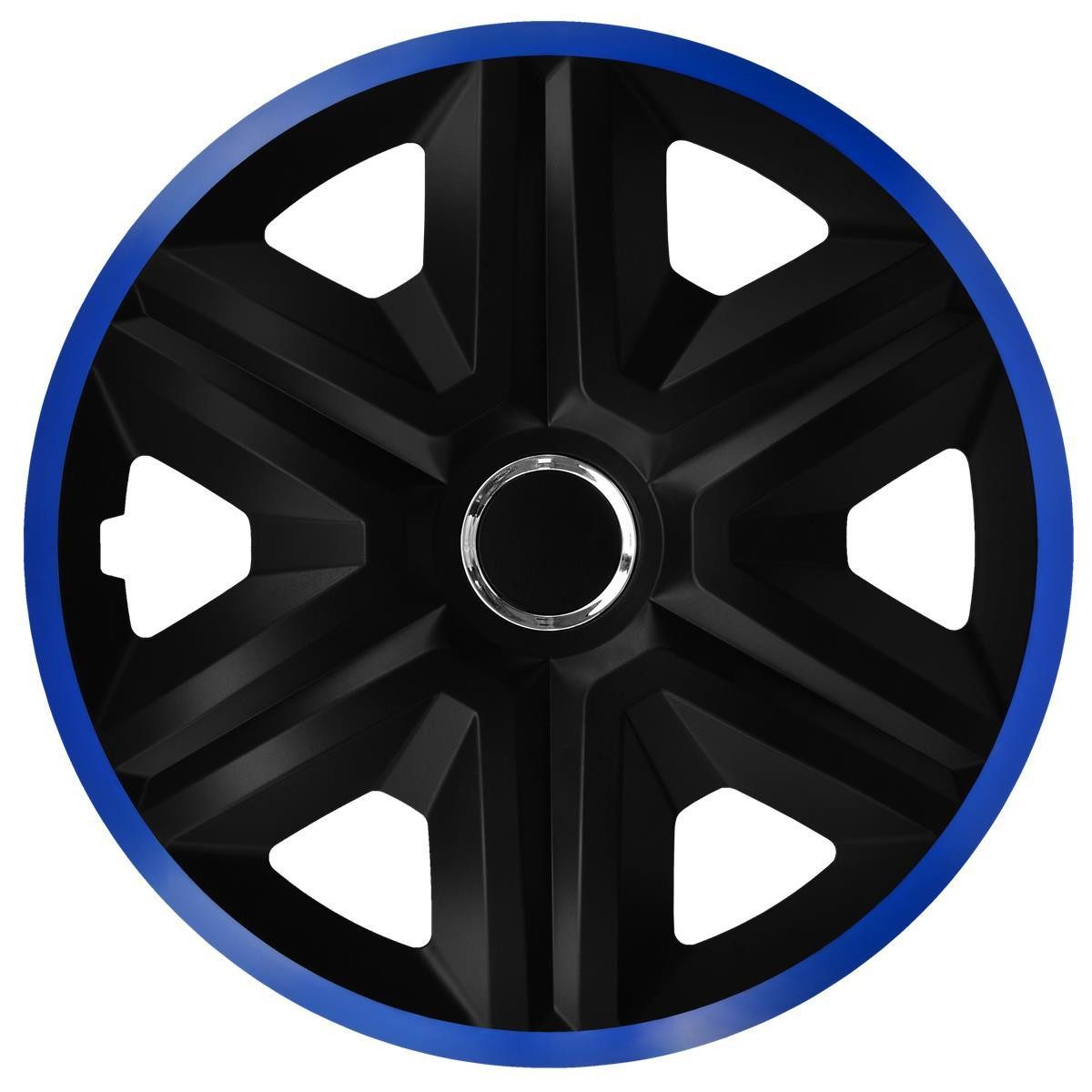 NRM Radkappe FAST LUX 14 Zoll in Blau, 14 in Zoll, (4-St) Radzierblenden für Stahlfelgen Radkappen Satz 4er Set 14"