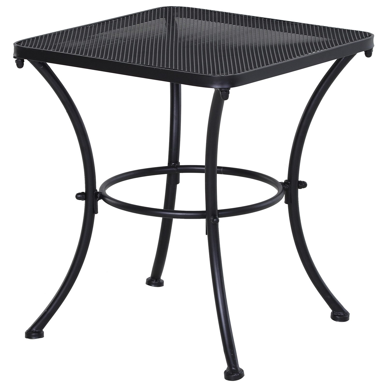 furnicato Beistelltisch Patio Balkontisch 45x45x50 cm Schwarz für drinnen und (1-St)