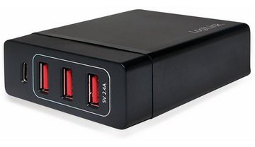 LogiLink LOGILINK USB-Lader, PA0122, 4-fach, 75W, 3x USB-Ladegerät