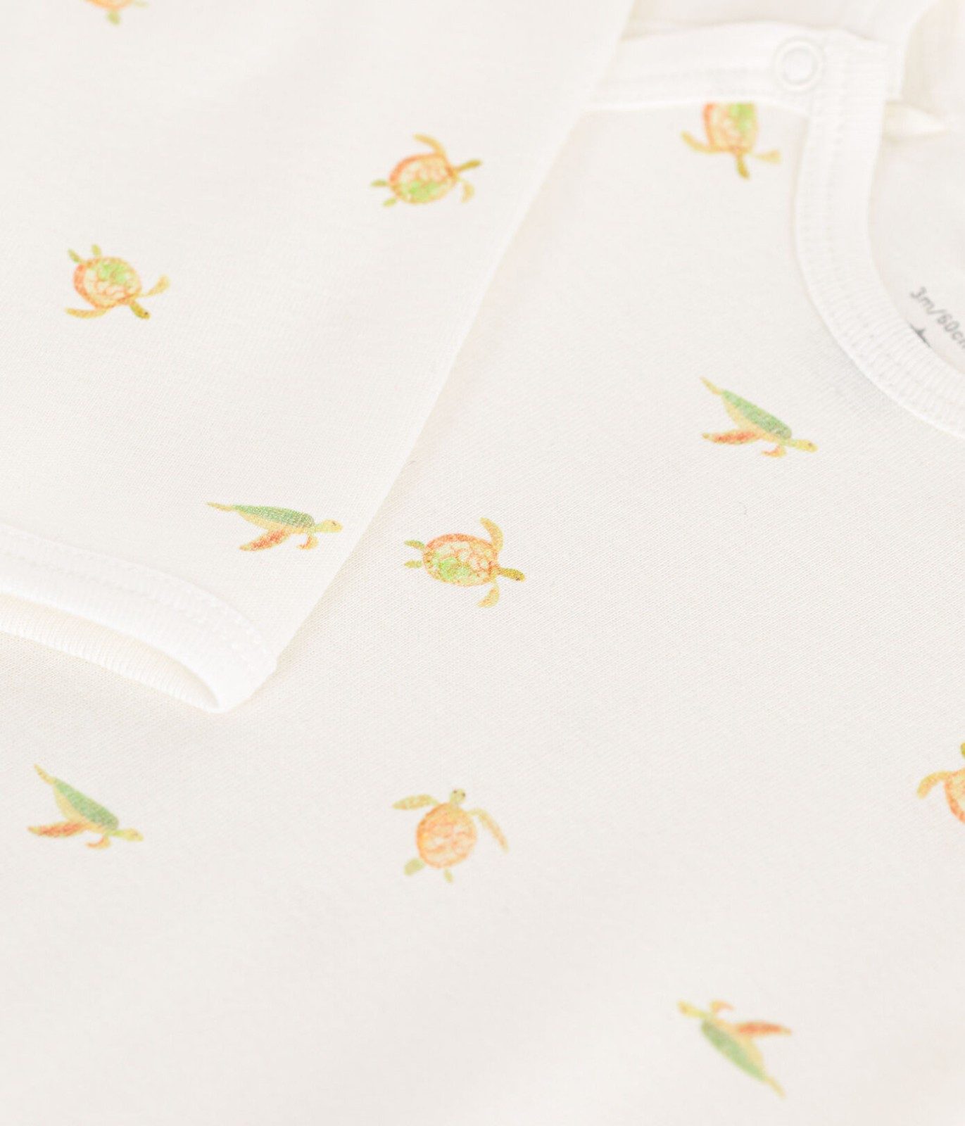 Petit Bateau Strampler Petit Bateau weißer Strampler mit Schildkröten