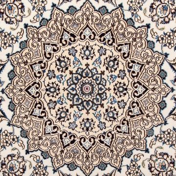 Orientteppich Perser - Nain - Royal quadratisch - 210 x 202 cm - beige, morgenland, quadratisch, Höhe: 10 mm, Wohnzimmer, Handgeknüpft, Einzelstück mit Zertifikat