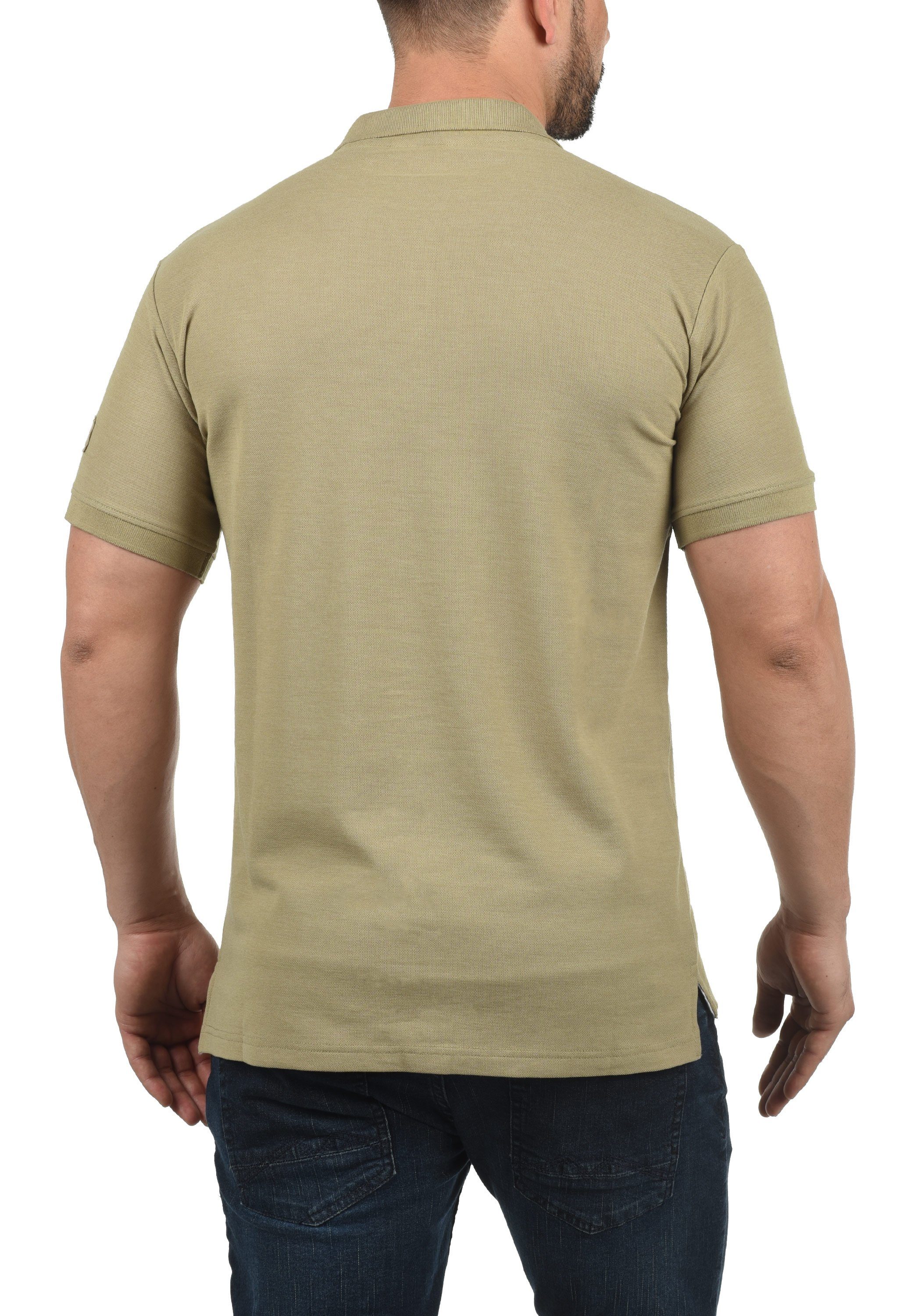 Solid Poloshirt mit (8236) Polo Grey SDTripPolo verlängerter Melange Rückenpartie