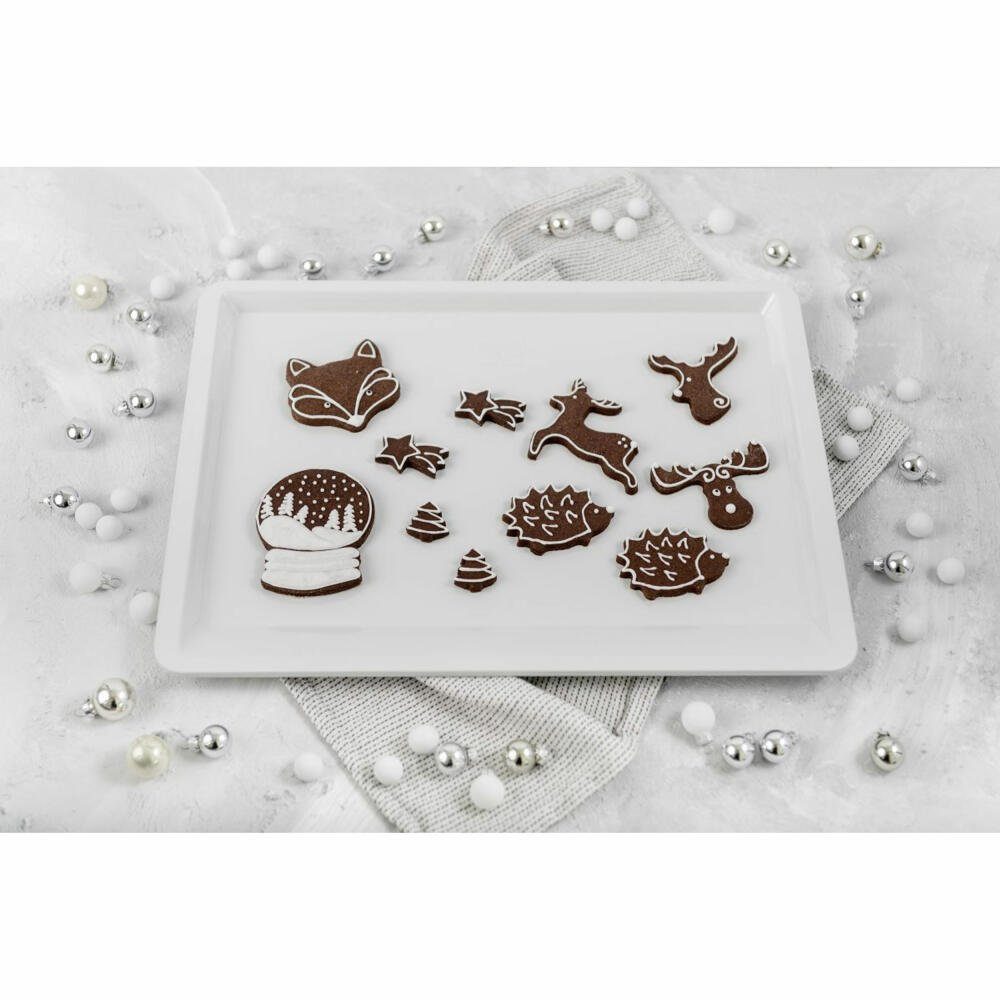 Dr. Oetker Küchenhelfer Backblech White Christmas Baking 42 x 32 cm, Stahlblech