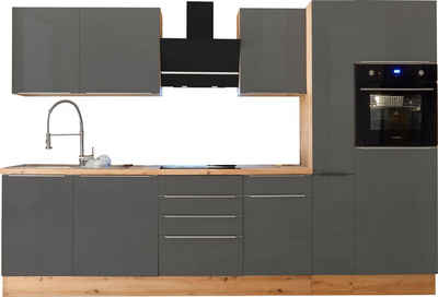RESPEKTA Küchenzeile Safado aus der Serie Marleen, hochwertige Ausstattung wie Soft Close Funktion, Breite 310 cm