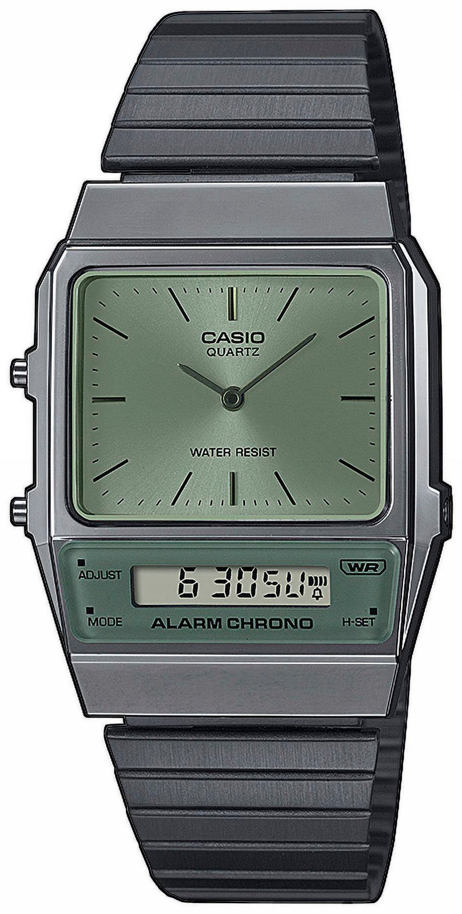 CASIO VINTAGE Chronograph AQ-800ECGG-3AEF, Quarzuhr, Armbanduhr, Damen, Herren, digital, retro, Stoppfunktion