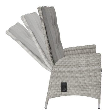 dasmöbelwerk Gartenstuhl Positionsstuhl Verstellsessel Gartenstuhl Esstischstuhl Rio grau, verstellbarer Rückenlehne