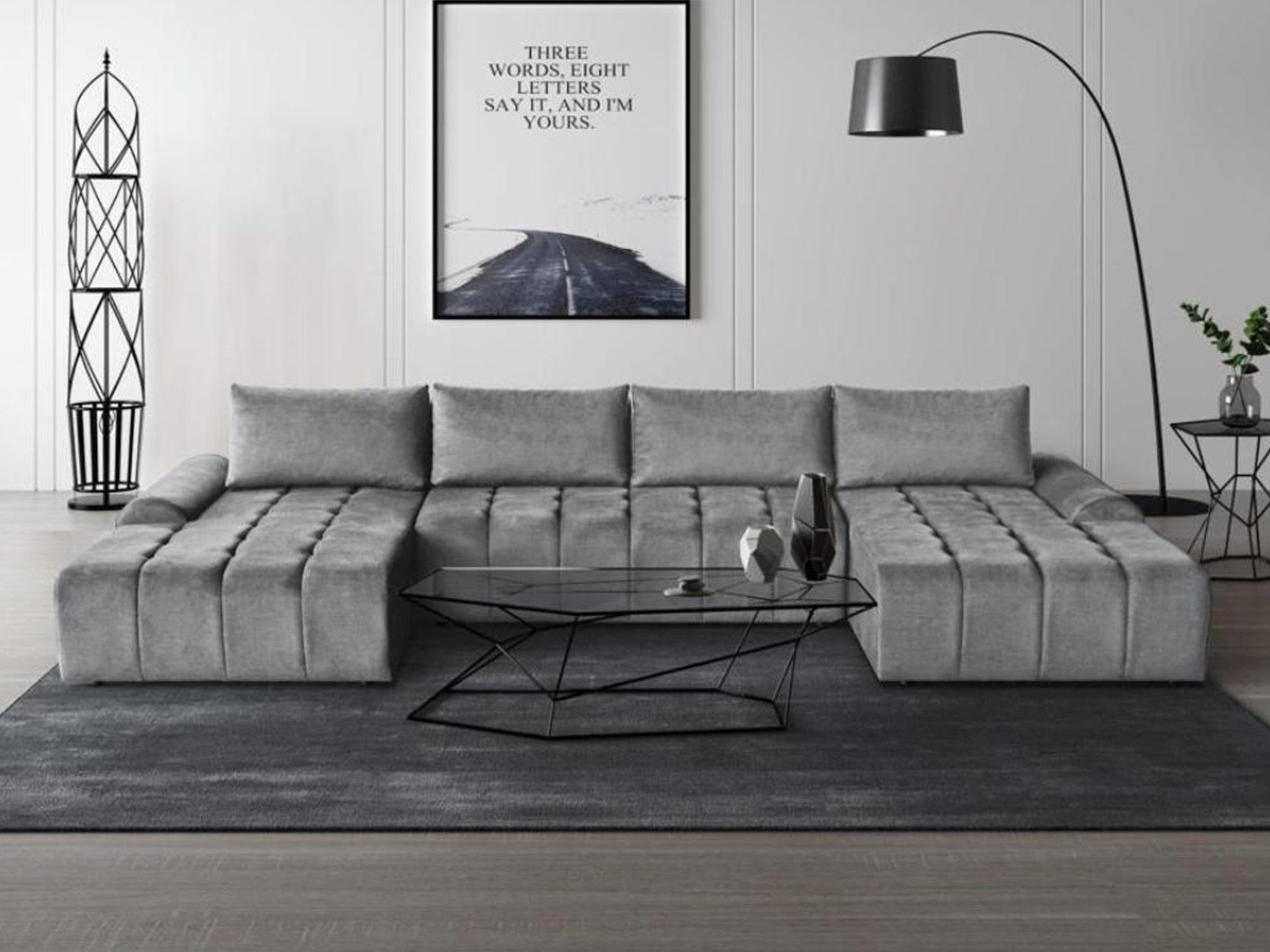 Beautysofa Ecksofa Costa U, inkl. Schlaffunktion, günstig online kaufen