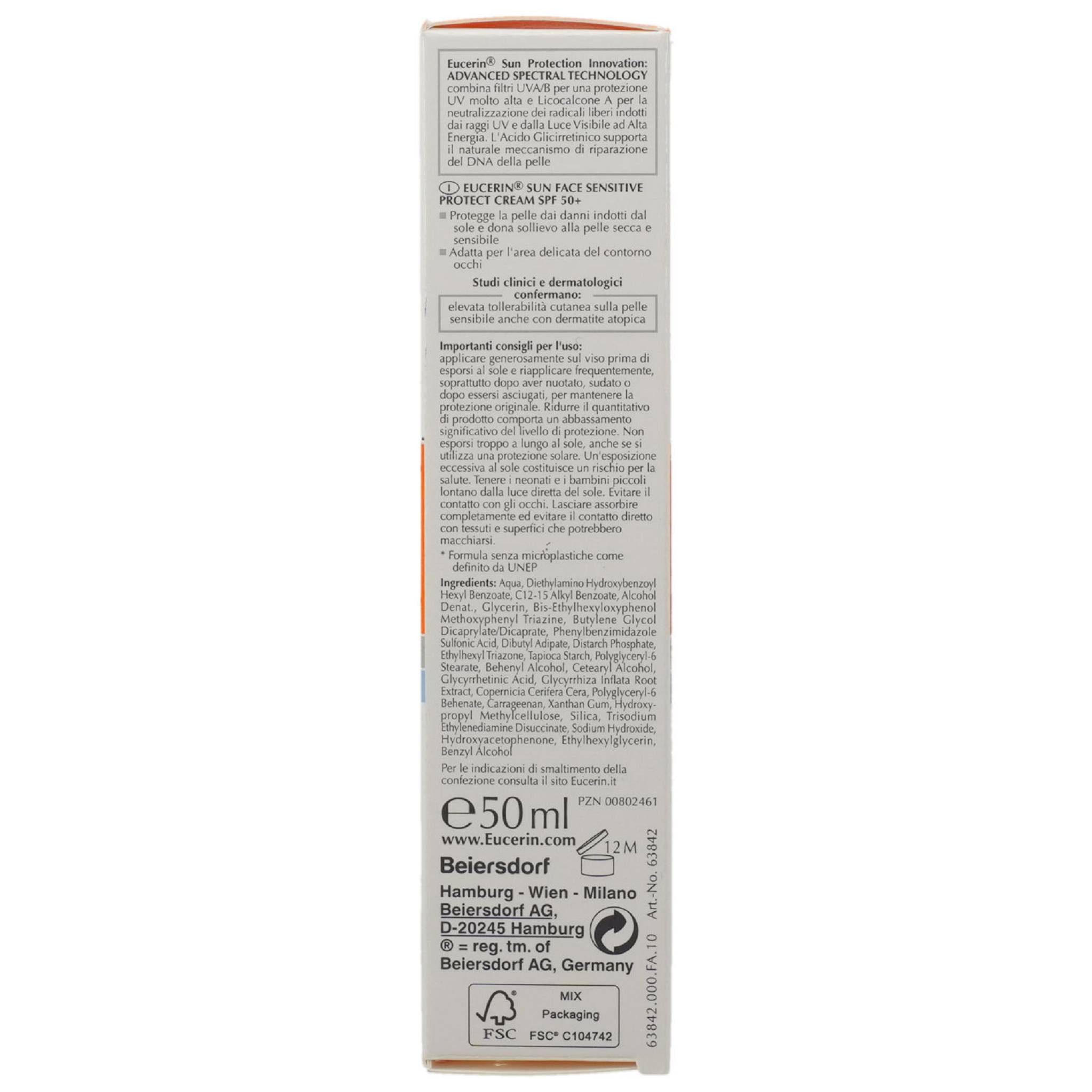 Eucerin Sonnenschutzcreme Sun Creme LSF 50+ 50ml PZN 00802461