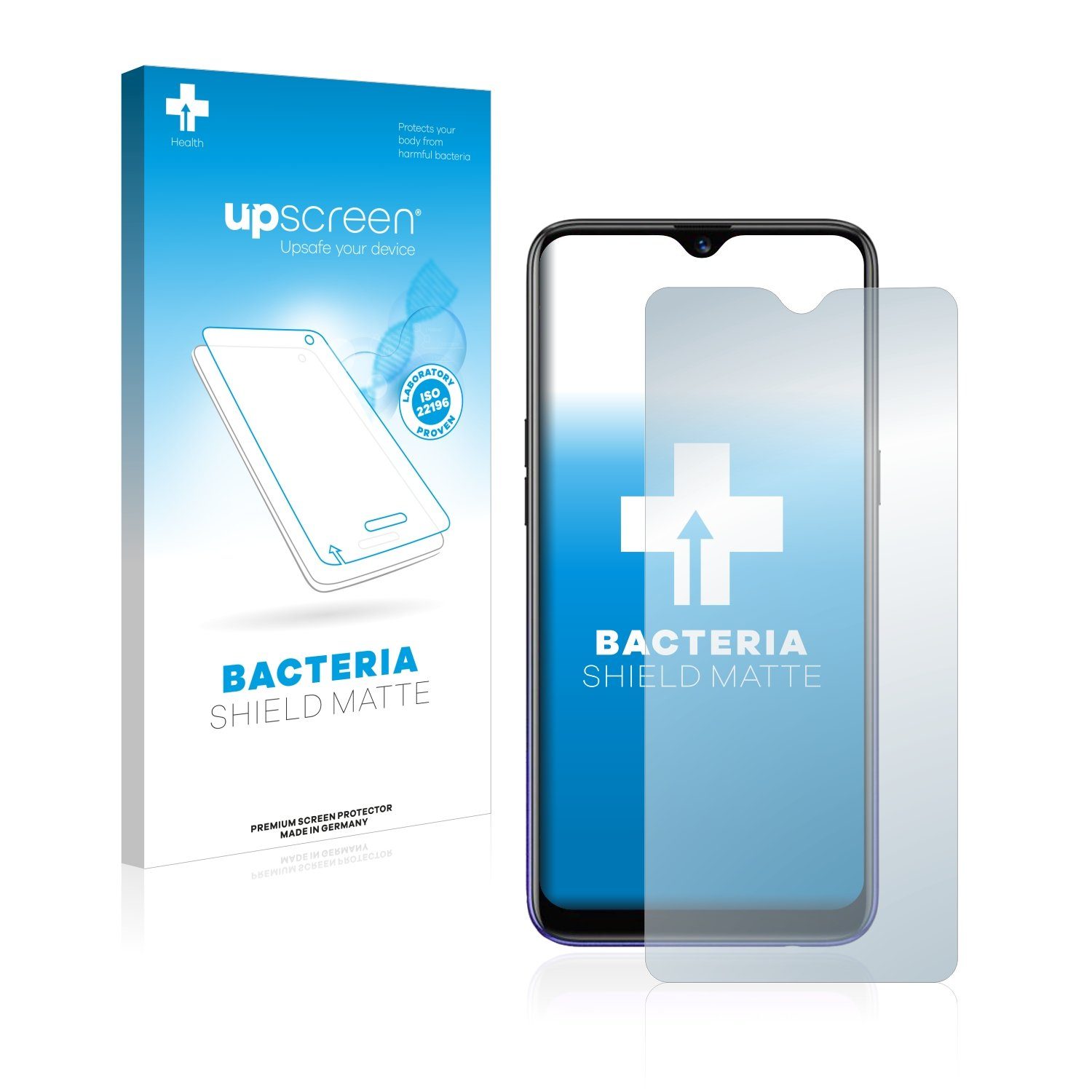 upscreen Schutzfolie für realme 3, Displayschutzfolie, Folie Premium matt entspiegelt antibakteriell