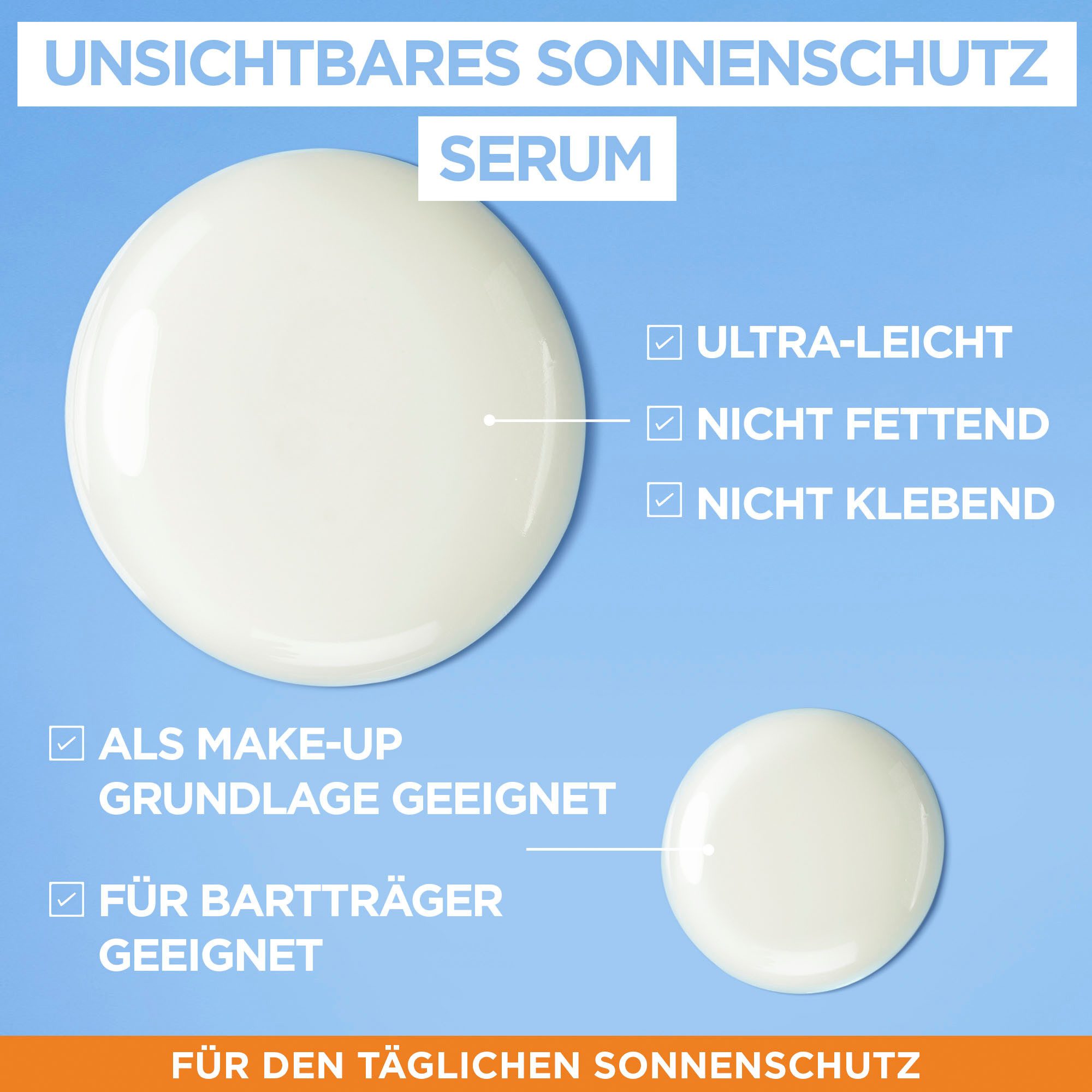 GARNIER Sonnenschutzpflege AMBRE SOLAIRE INVISIBLE SERUM SUPER UV LSF50+, für das Gesicht, mit Gel-Textur, ultra-leichte, unsichtbare Formel – Bild 5 von 5