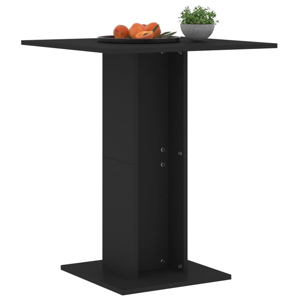 (1-St) Esstisch Schwarz Schwarz Bistrotisch | vidaXL Schwarz 60x60x75 cm Holzwerkstoff