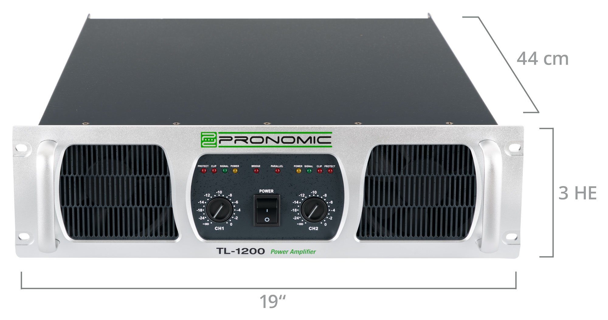 Pronomic TL-1200 Endstufe Verstärker (Anzahl 4800 Ohm) an Stereo-Leistungsverstärker Watt Kanäle: 2 W, 2x 2400 mit 2