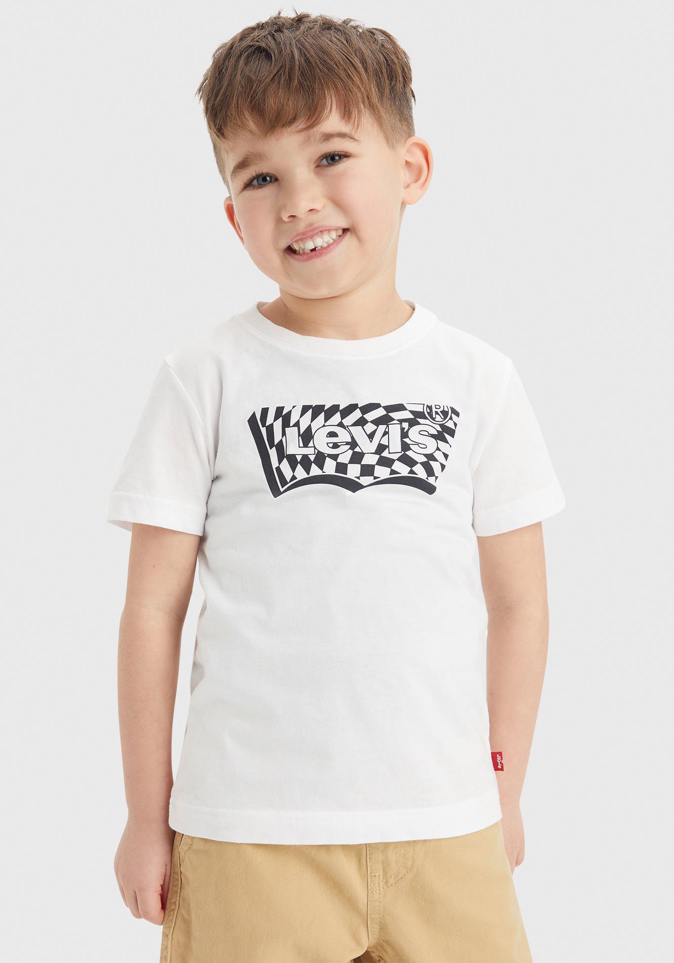 CHECKERED T-Shirt TEE Levi's® BATWING LVB Kids BOYS for