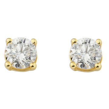 ONE ELEMENT Paar Ohrstecker 0.15 ct Diamant Brillant Ohrringe Ohrstecker aus 750 Gelbgold, Damen Gold Schmuck