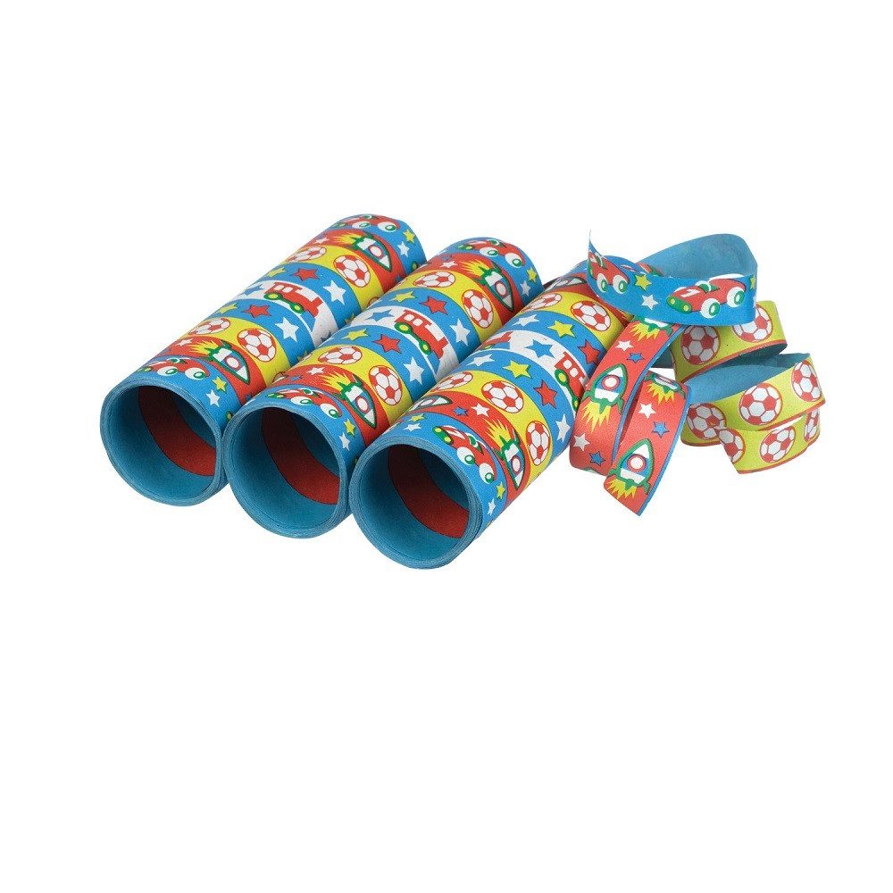 Luftschlange Luftschlangen 'Sterne Blau', 4m / 3 Rollen
