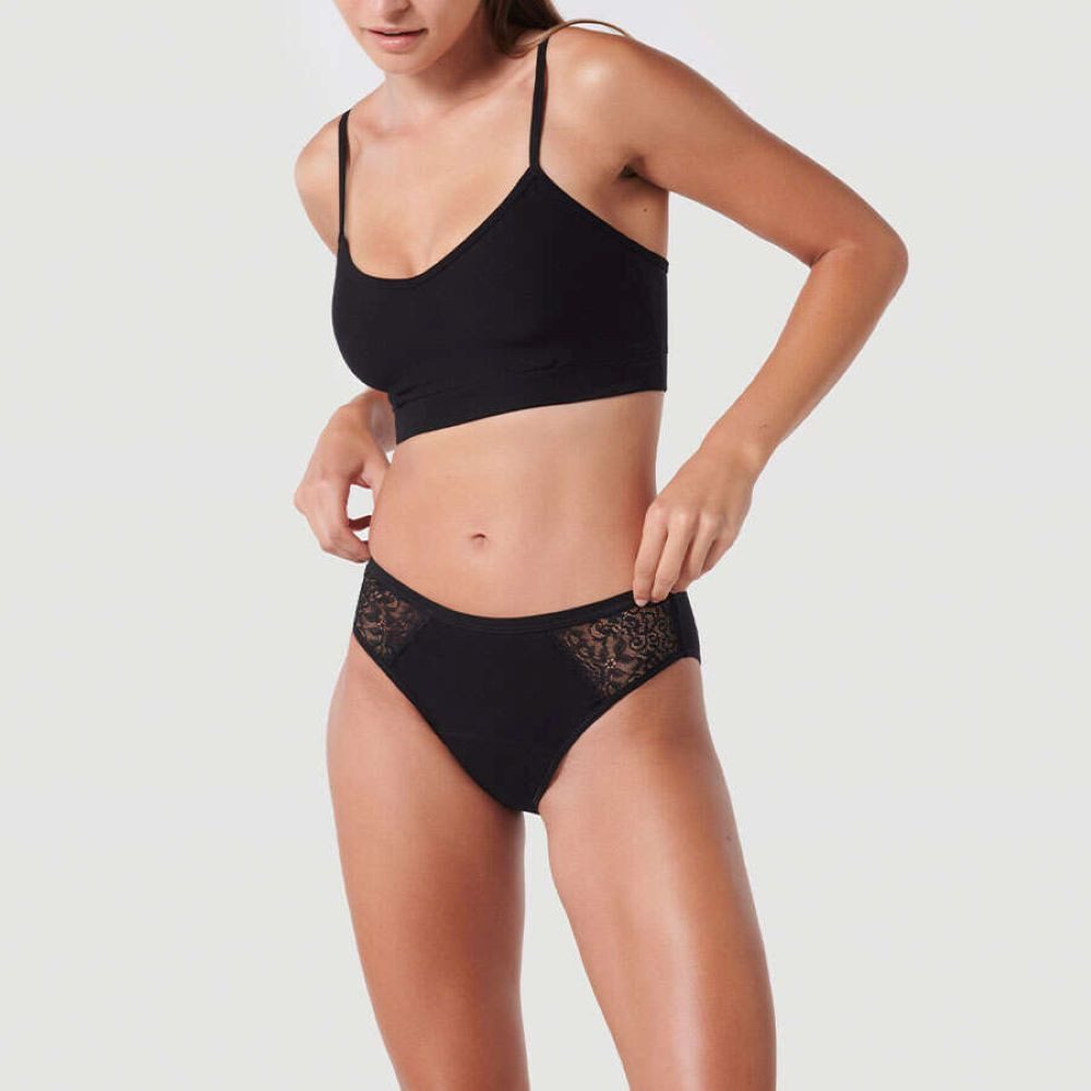 Inkontinenz-Pants Damen Slip mit Spitze seitlich