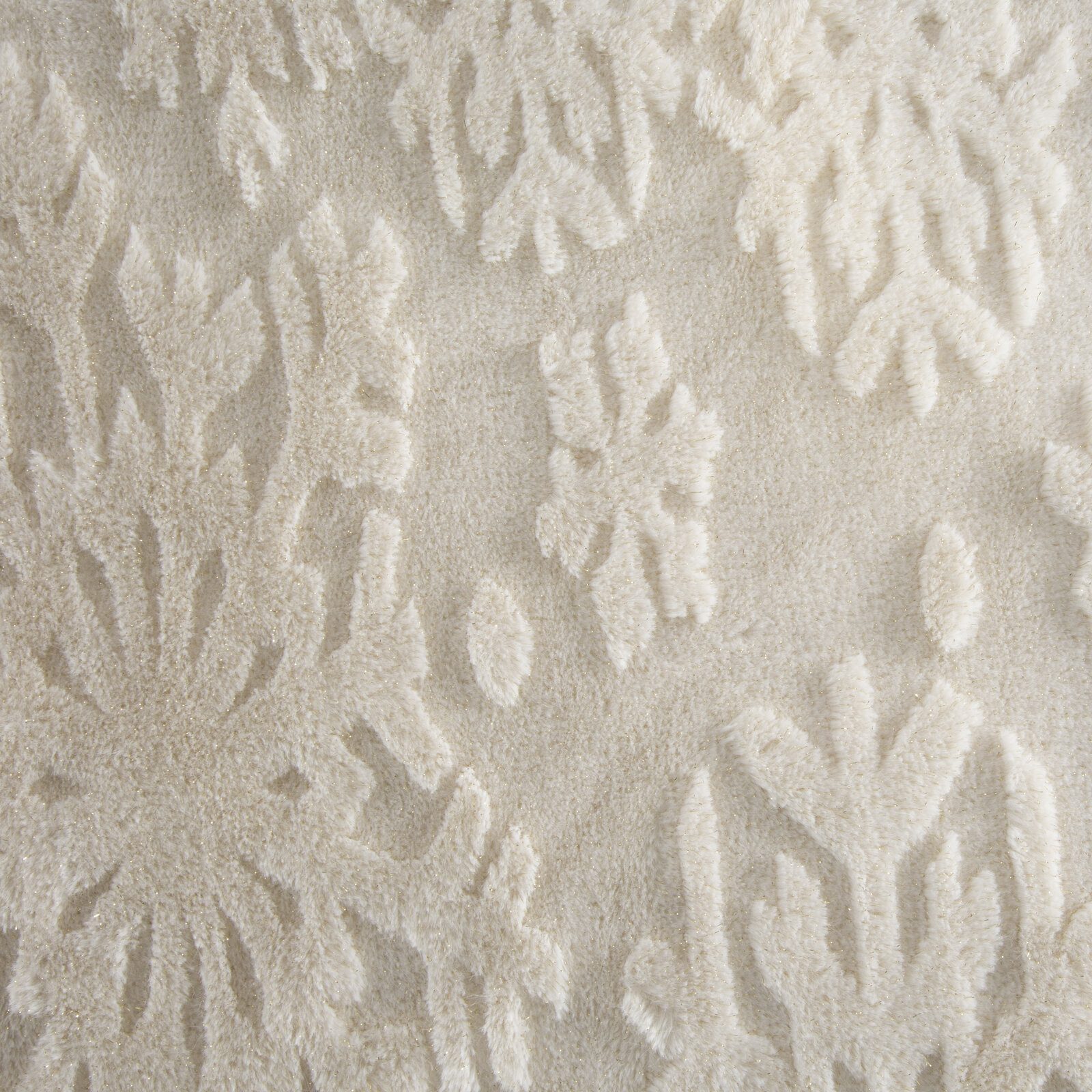 Wohndecke Gesteppte Sofadecke, Wohndecke, Kuscheldecke, Winterdecke, Eurofirany, 150x200, Schneeflocken, Streifen, Beige Decke, mit goldenem Glanz