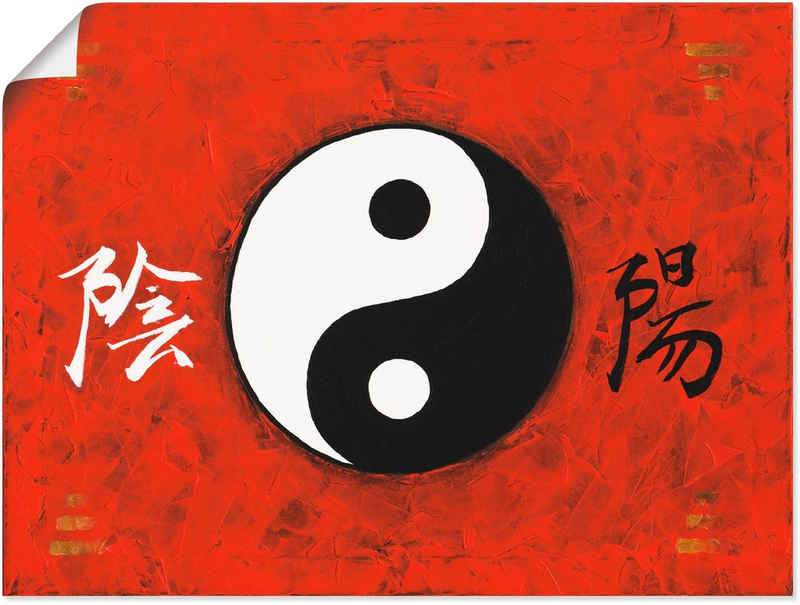 Artland Wandbild Yin & Yang, Zeichen (1 St), als Alubild, Outdoorbild, Poster in verschied. Größen