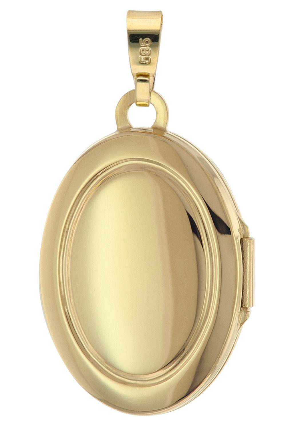 trendor Kette mit Anhänger Medaillon mit Diamant Gold 585/14K an vergoldete günstig online kaufen