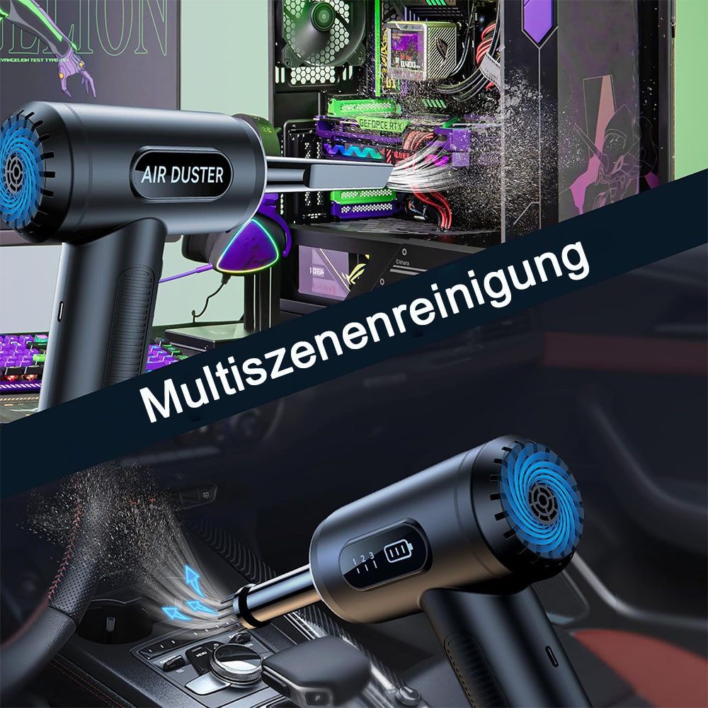 TUWENA Akku-Handstaubsauger Elektrische Staubsaugerin, Dreigang-Leistung, digitale Anzeigefunktion, Laufzeit 40 Minuten, Digitalanzeige, 3-Gang-Wind