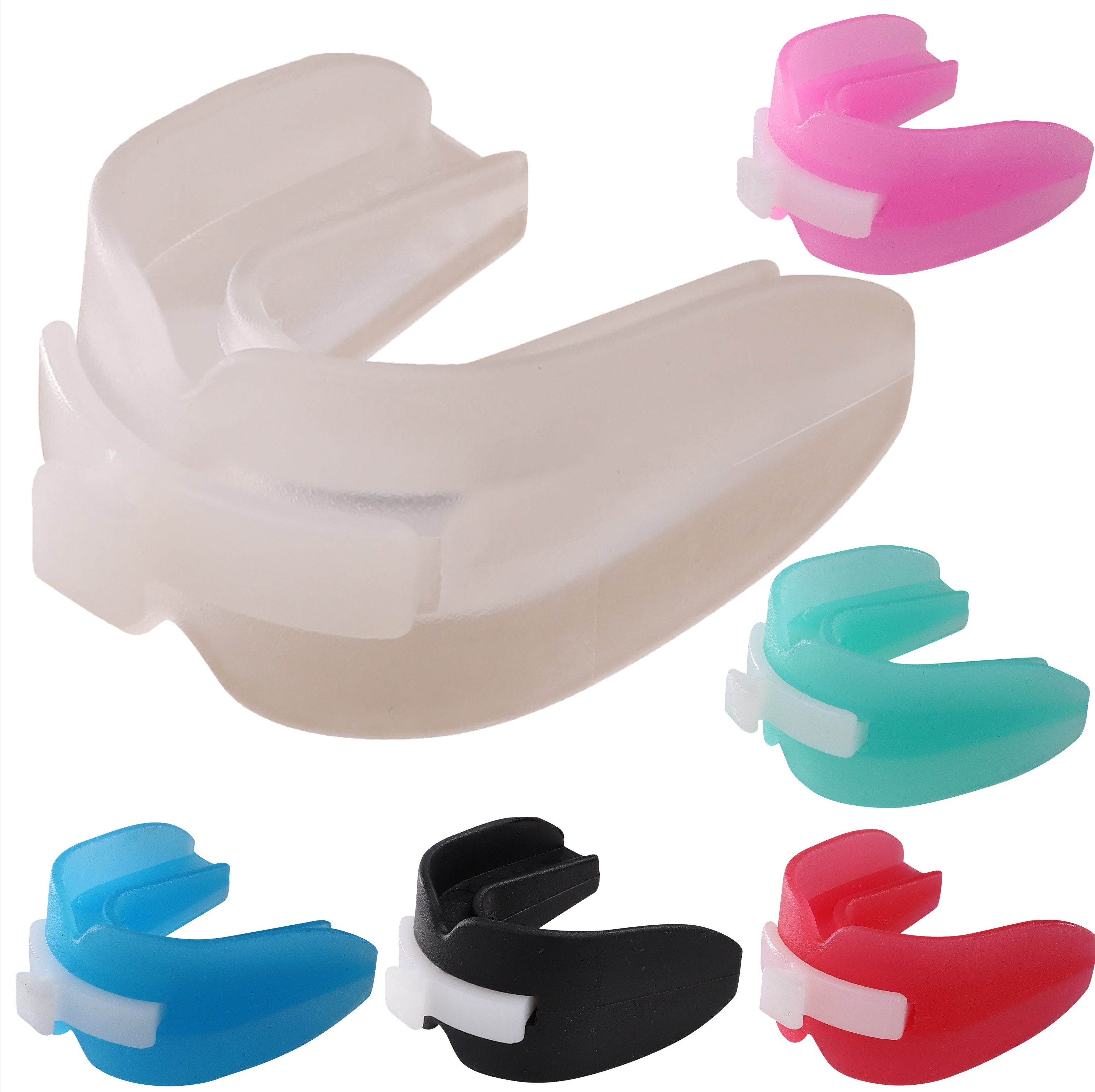 BAY-Sports Zahnschutz Double Zahnschützer Mundschutz Sport Doppel für beide Zahnreihen (Stück, große Farbauswahl), Für beide Zahnreihen, Vollschutz, Viele Farben