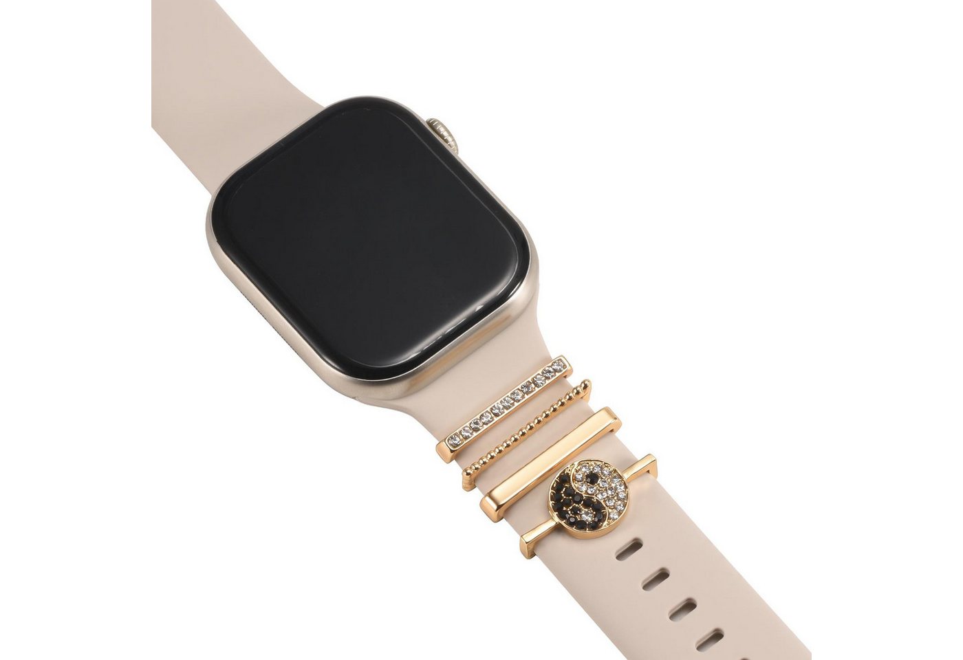 CoolGadget Smartwatch-Armband Uhren Charms Schmuck Ringe Deko Loops Motiv Clips, passend für alle Apple Watch und Samsung Galaxy Watch Modelle