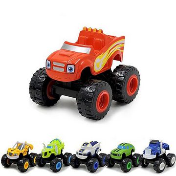 Fivejoy Spielzeug-Monstertruck 6er-Pack Monster Machine Flame Auto-Spielzeug-LKW-Set, (6-tlg), Gleitträgheit, Geländepanzer, Geburtstagsgeschenk für Kinder