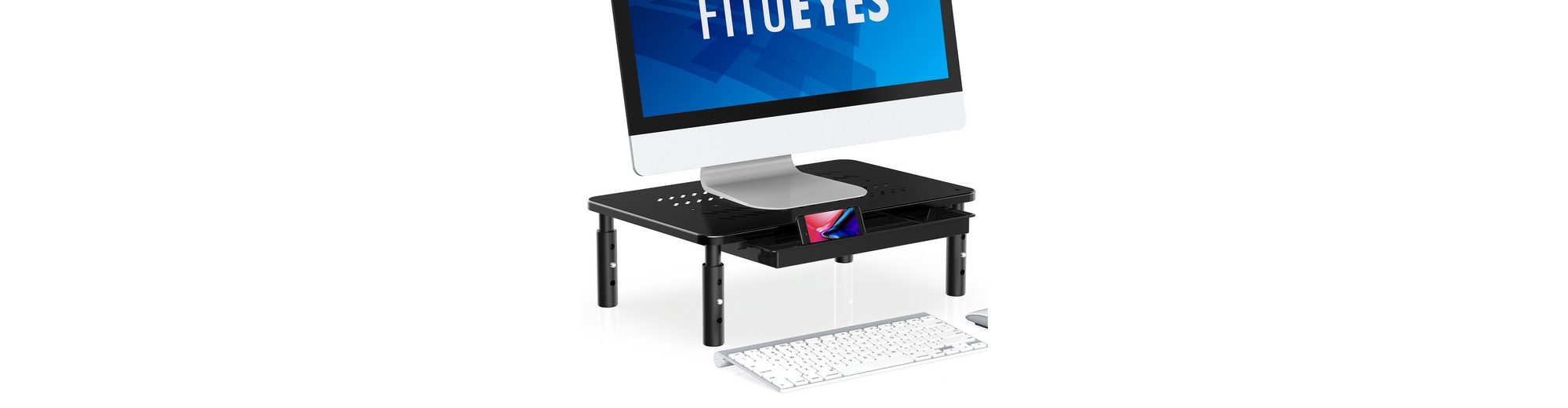 FITUEYES »DT1159« Monitorständer, (Monitorständer Metall