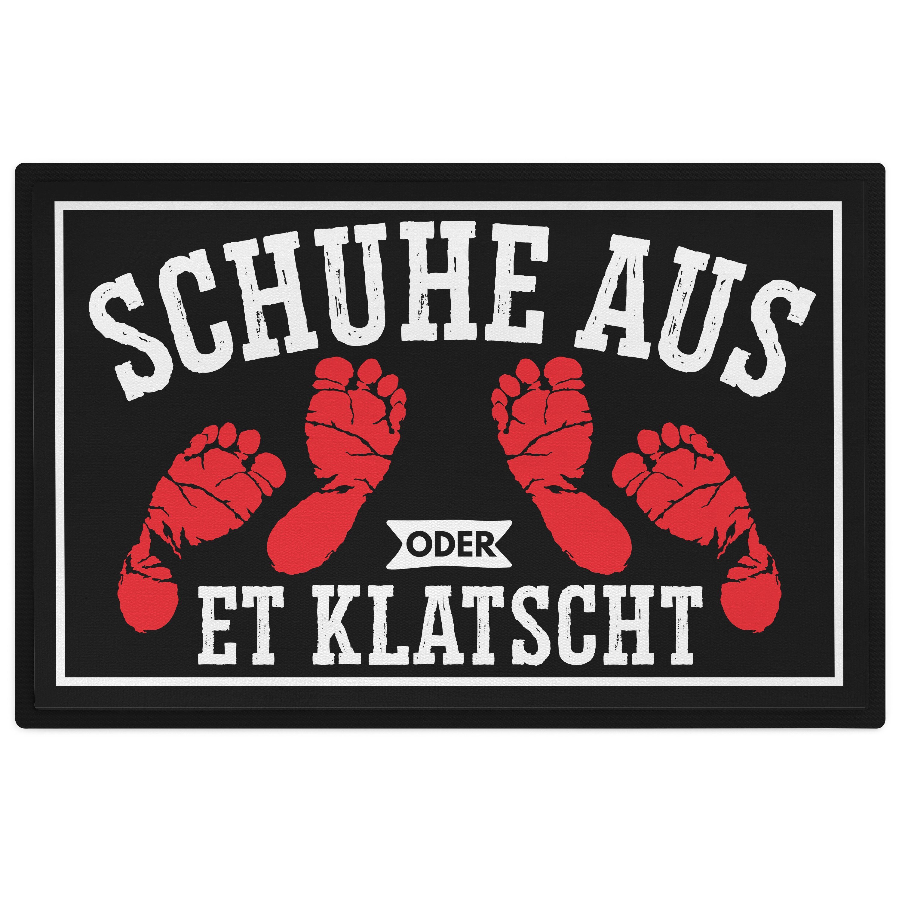 Fußmatte Schuhe Aus Oder Et Klatscht Lustige Fussmatte Spruch Humor 60x40