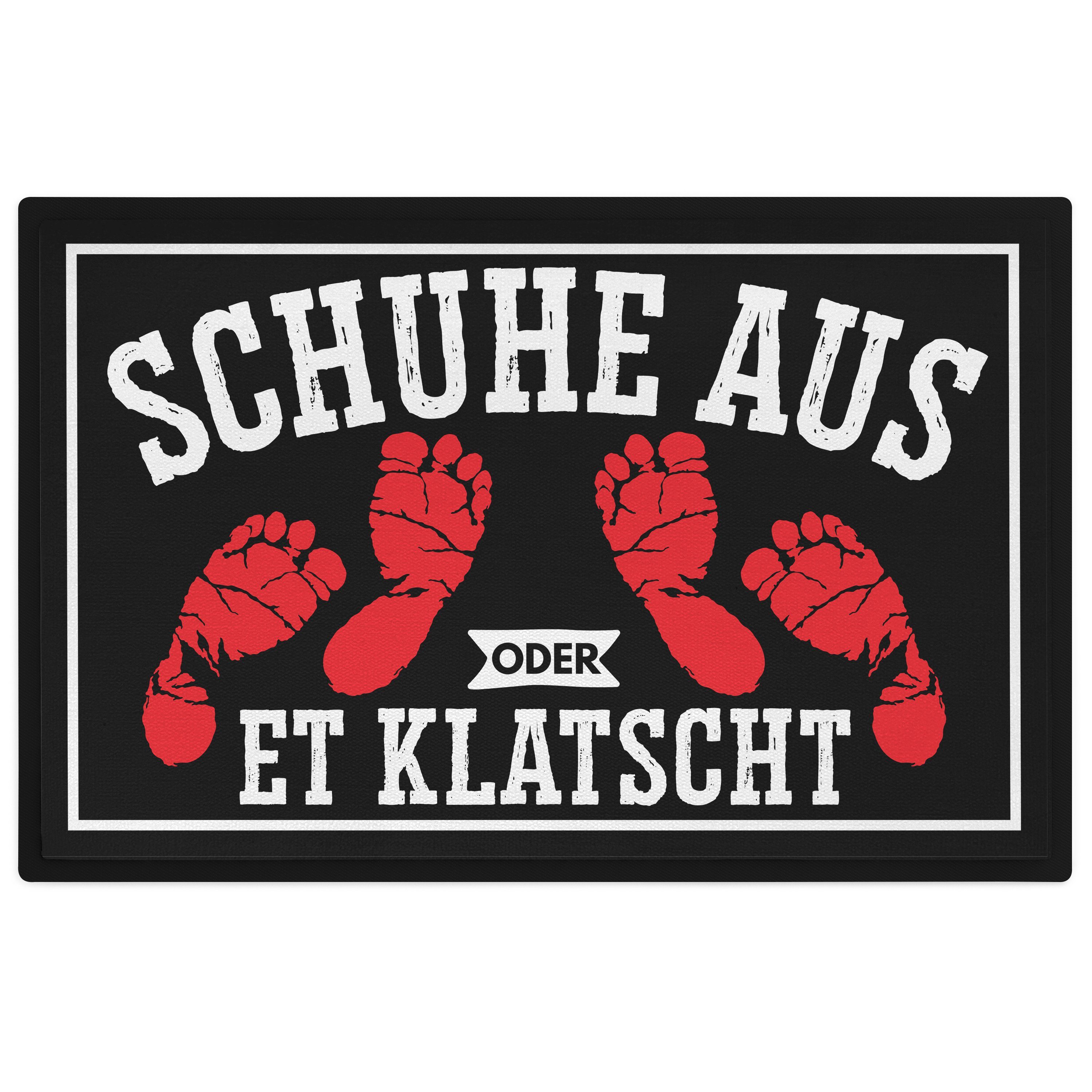 Fußmatte Schuhe Aus Oder Et Klatscht Lustige Fussmatte Spruch Humor 60x40, Trendation