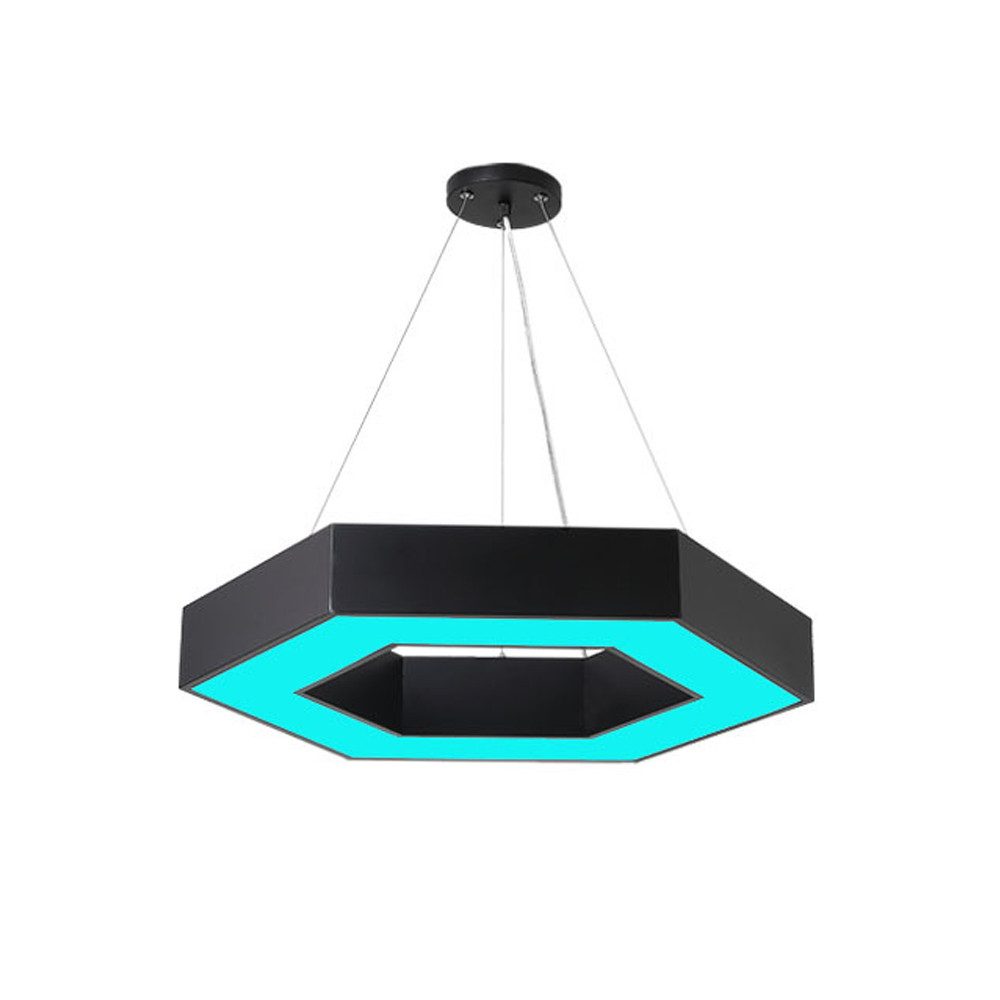 Muxing LED Pendelleuchte LED Hexagon Pendelleuchte modern höhenverstellbar