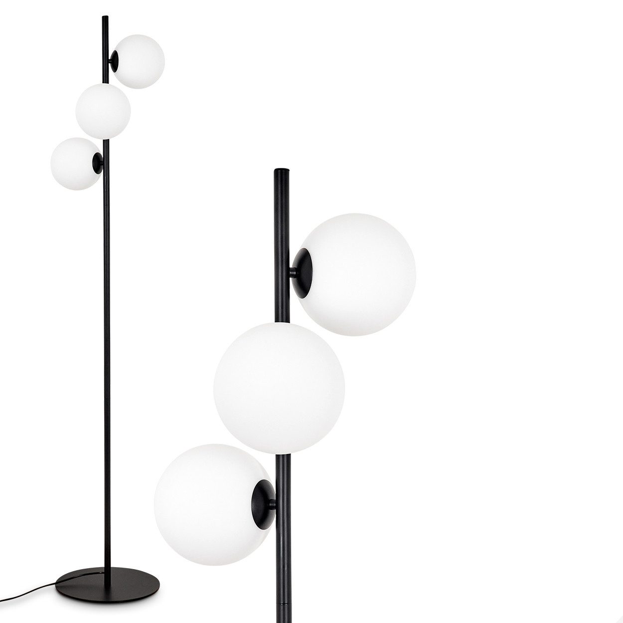 hofstein Stehlampe Stehlampe aus Metall/Glas in günstig online kaufen