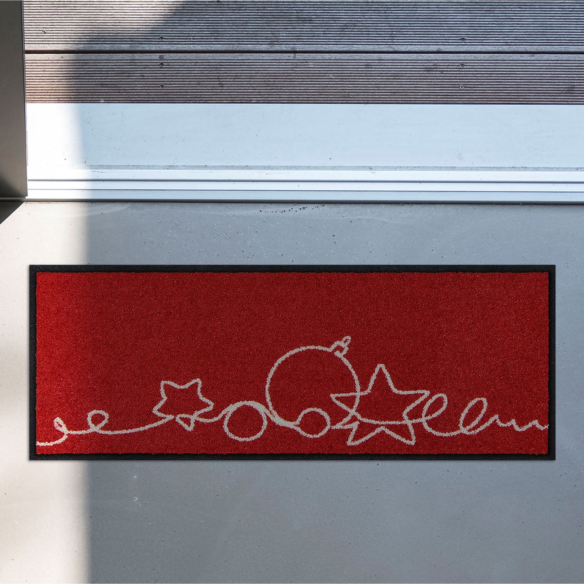 Salonloewe Fußmatte Fußmatte "XMAS garland", eckig, Höhe: 7 mm, Motiv günstig online kaufen