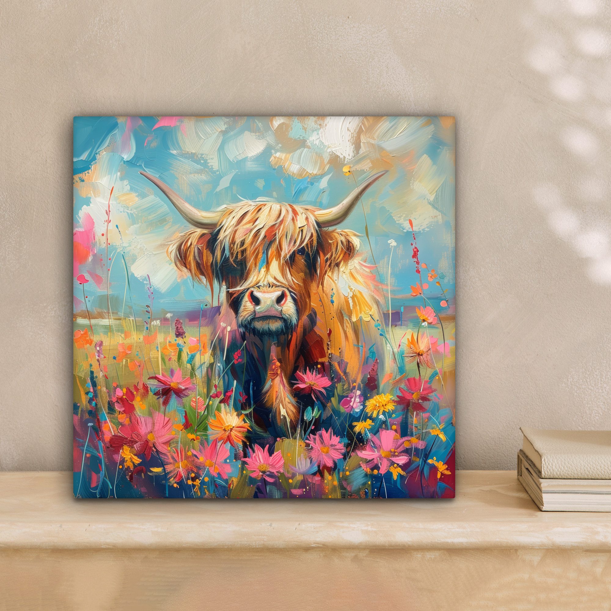 OneMillionCanvasses® Leinwandbild Schottische Hochländer - Natur - Farbenfr günstig online kaufen