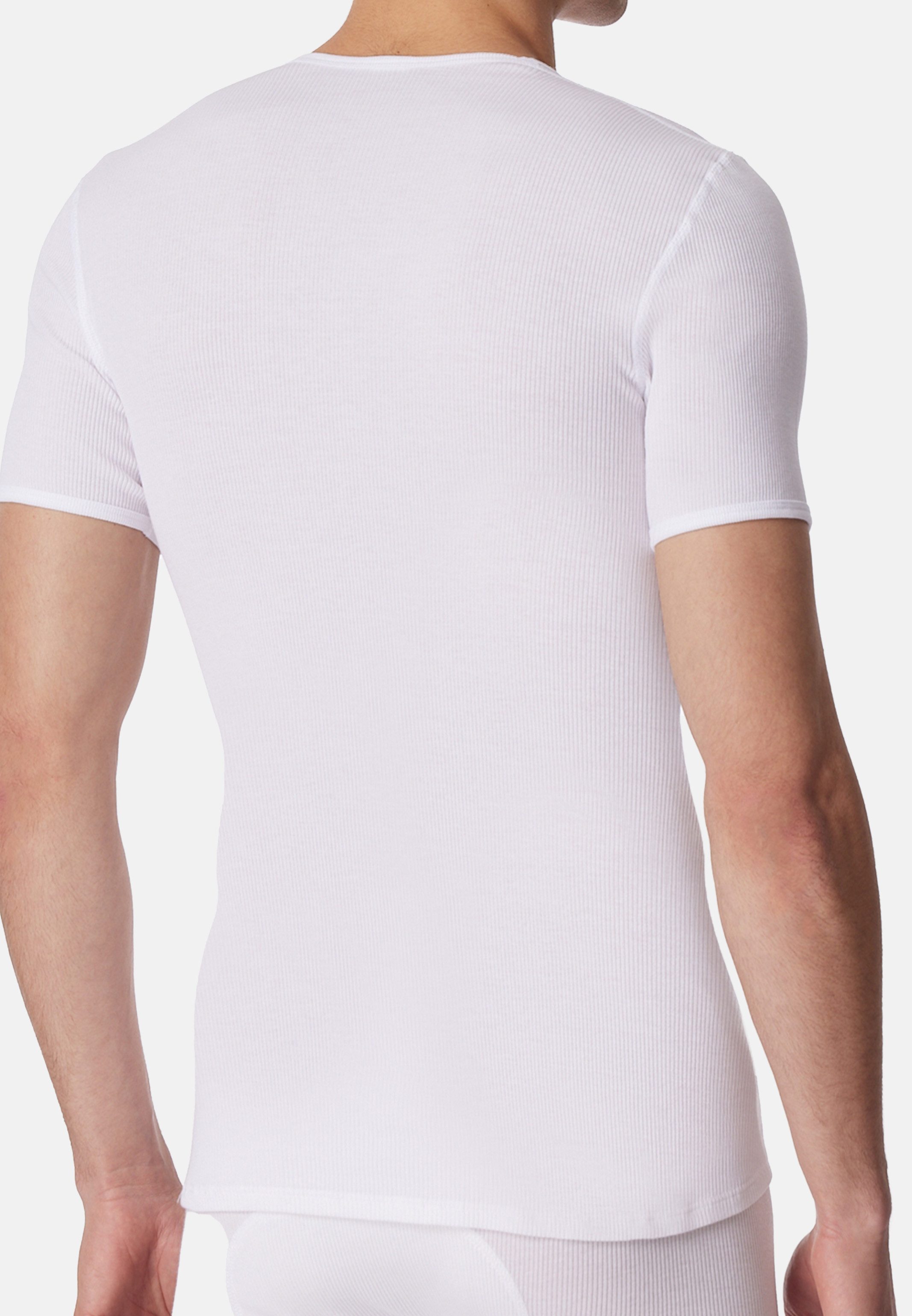 Schiesser Unterhemd Original Classics Doppelripp (1-St) Unterhemd / Shirt Kurzarm - Baumwolle - Atmungsaktiv
