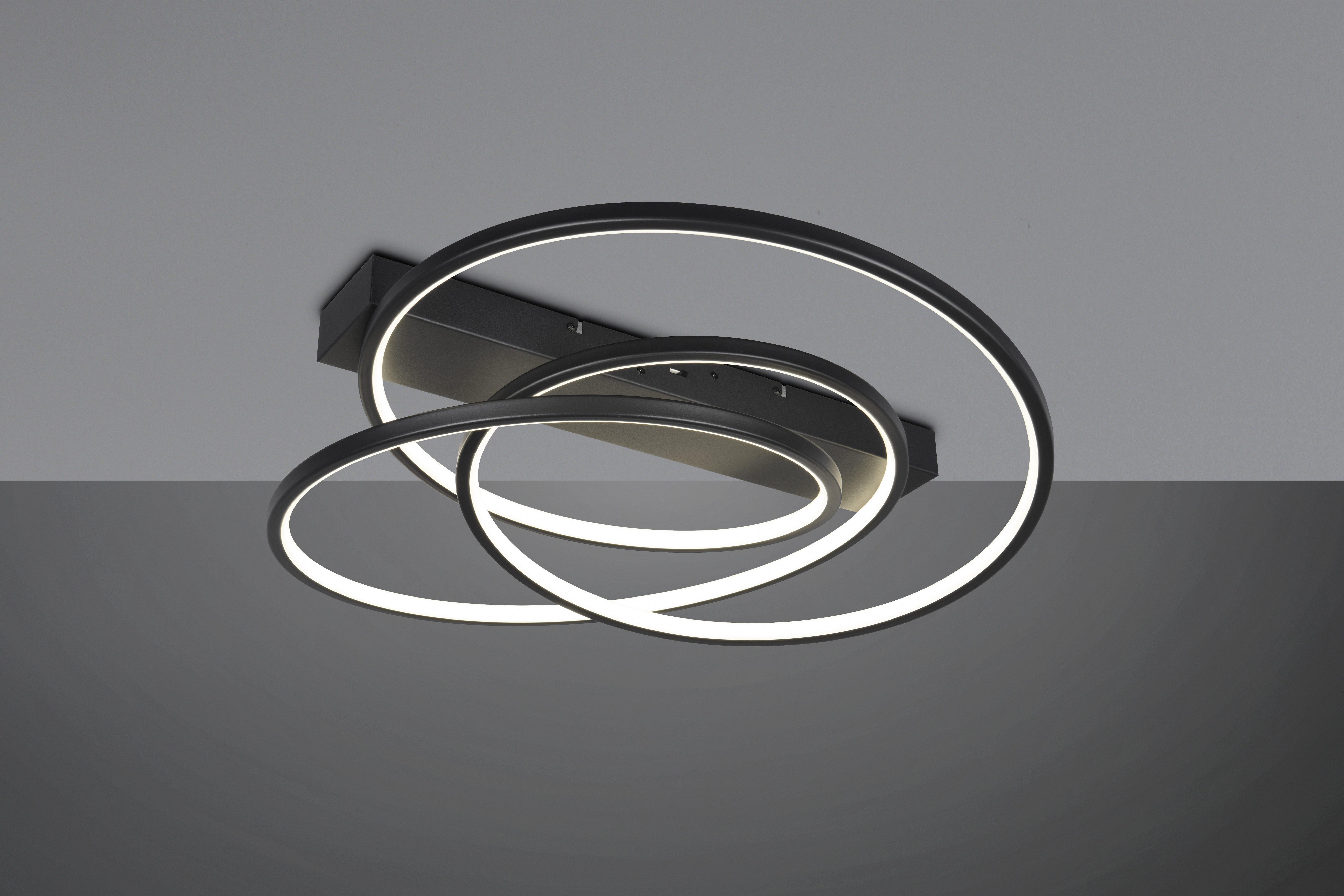 TRIO Leuchten LED Deckenleuchte DARVIN, LED Deckenlampe 34W 4500 Lumen, dimmbar Lichtfarbe einstellbar, Dimmfunktion, LED fest integriert, warmweiß - kaltweiß, CCT 2300/3000/4000K warmweiß-kaltweiß, Deckenlampe Büro Wohnzimmer