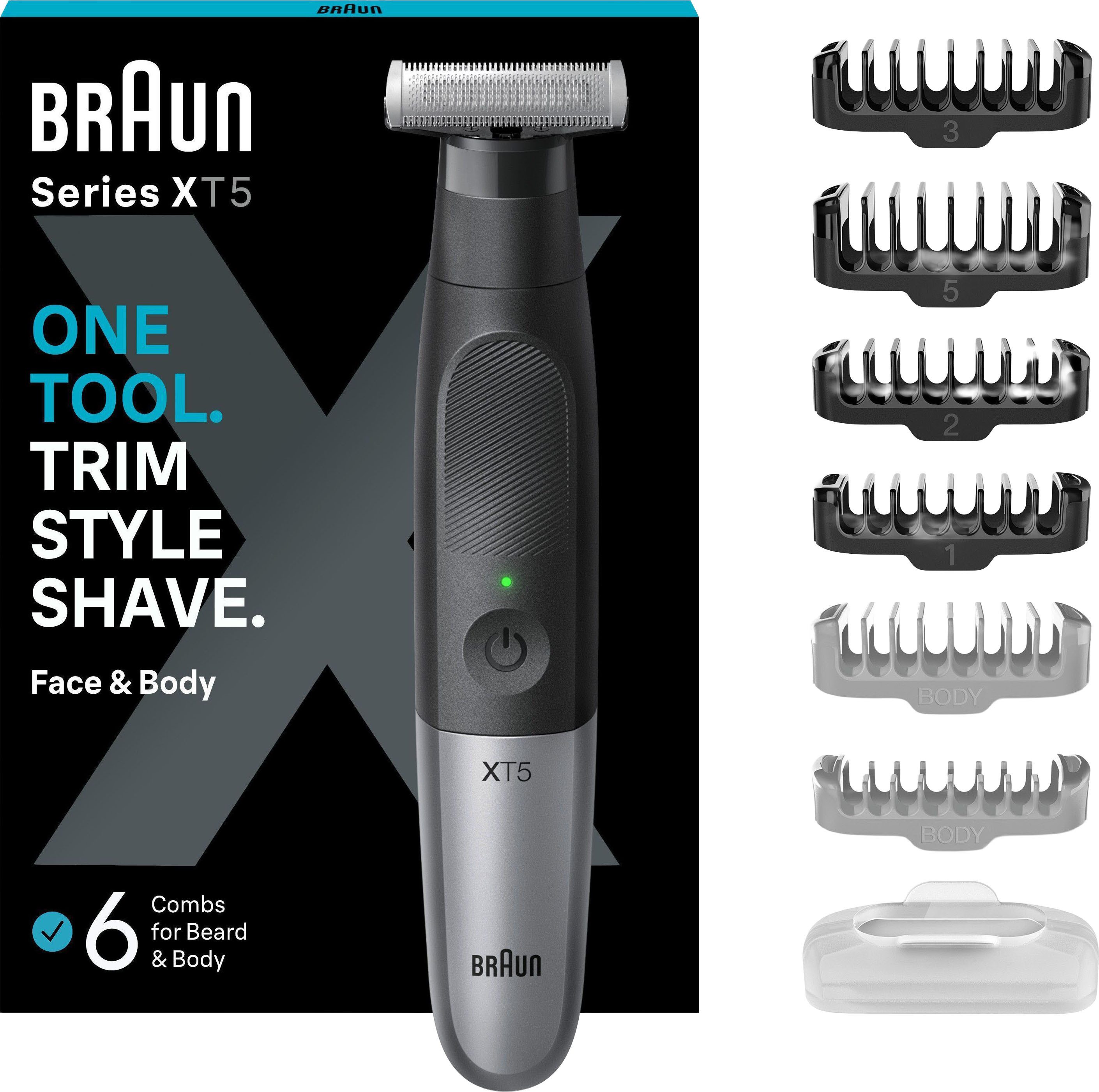 Braun Haarschneider Series X XT5200, wasserdicht, 4D-Flex-Klinge