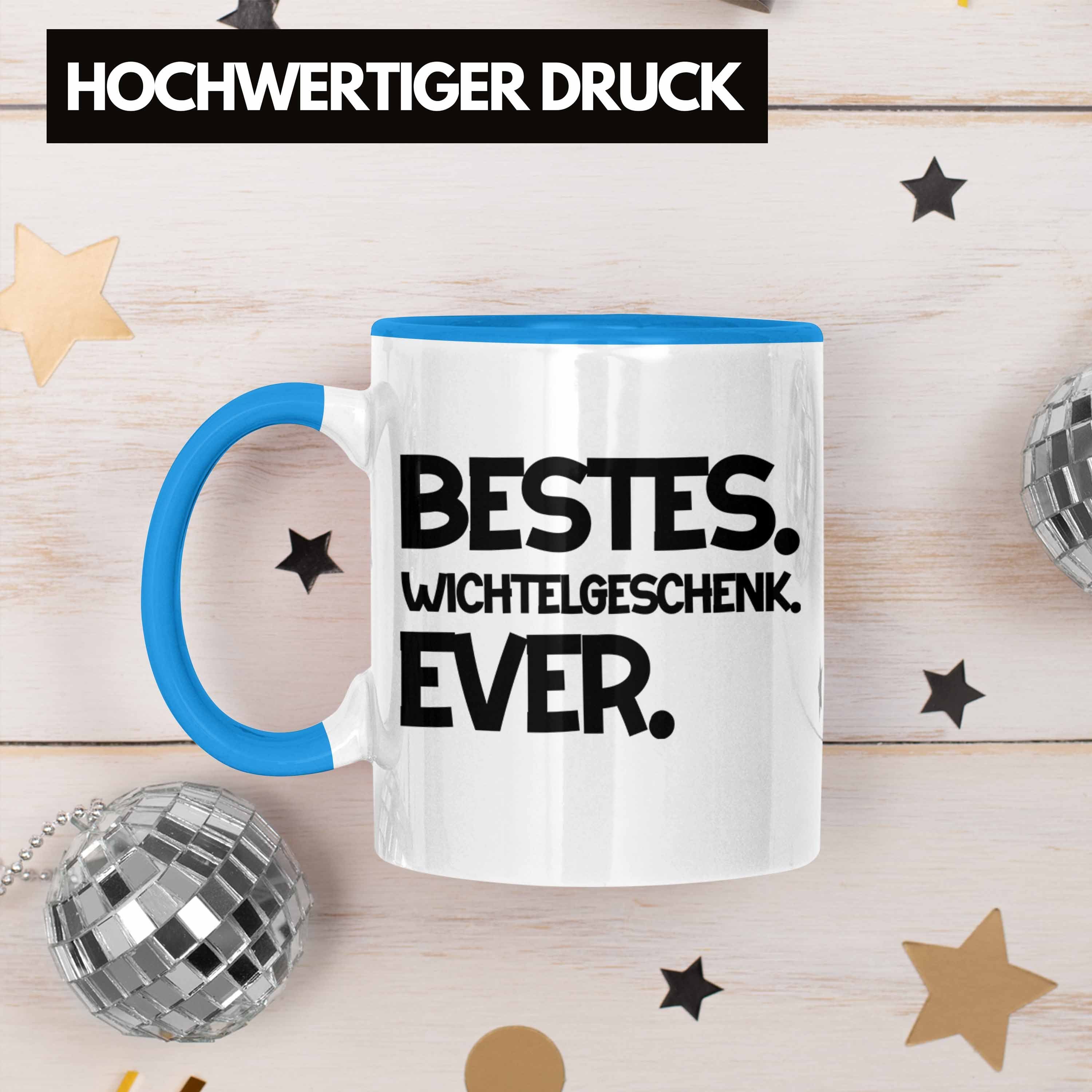 Trendation Tasse Wichtelgeschenk für Frauen Wichteln Best Weihnachten Blau Kollegen Geschenk