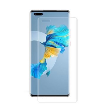 Protectorking Schutzfolie 2x Panzerfolie für Huawei Mate 40 Pro Plus FULL COVER Displayschutzfol, (2-Stück), klar