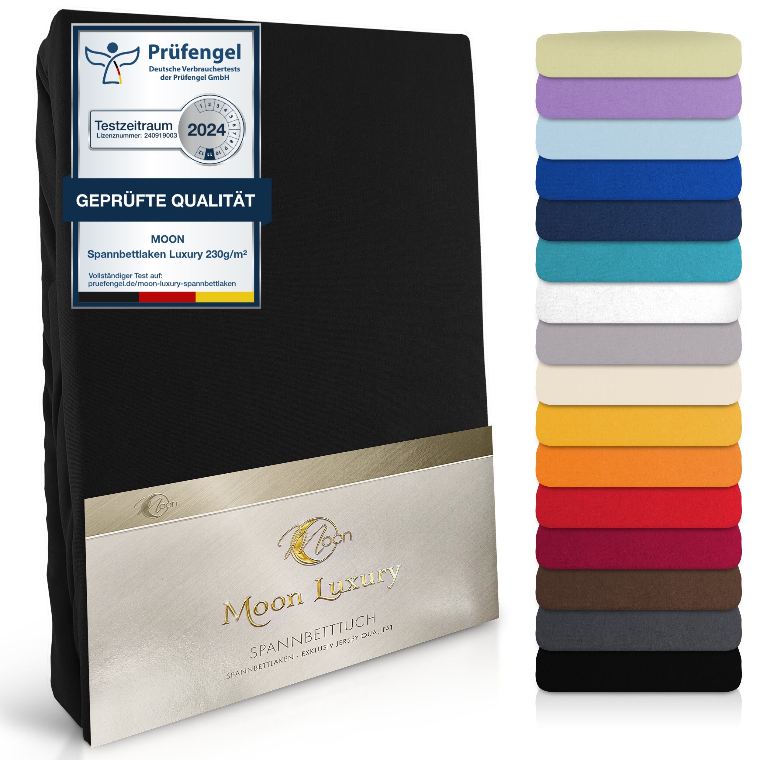 MOON Heimtextilien Spannbettlaken MOON-Luxury Spannbettlaken Jersey günstig online kaufen