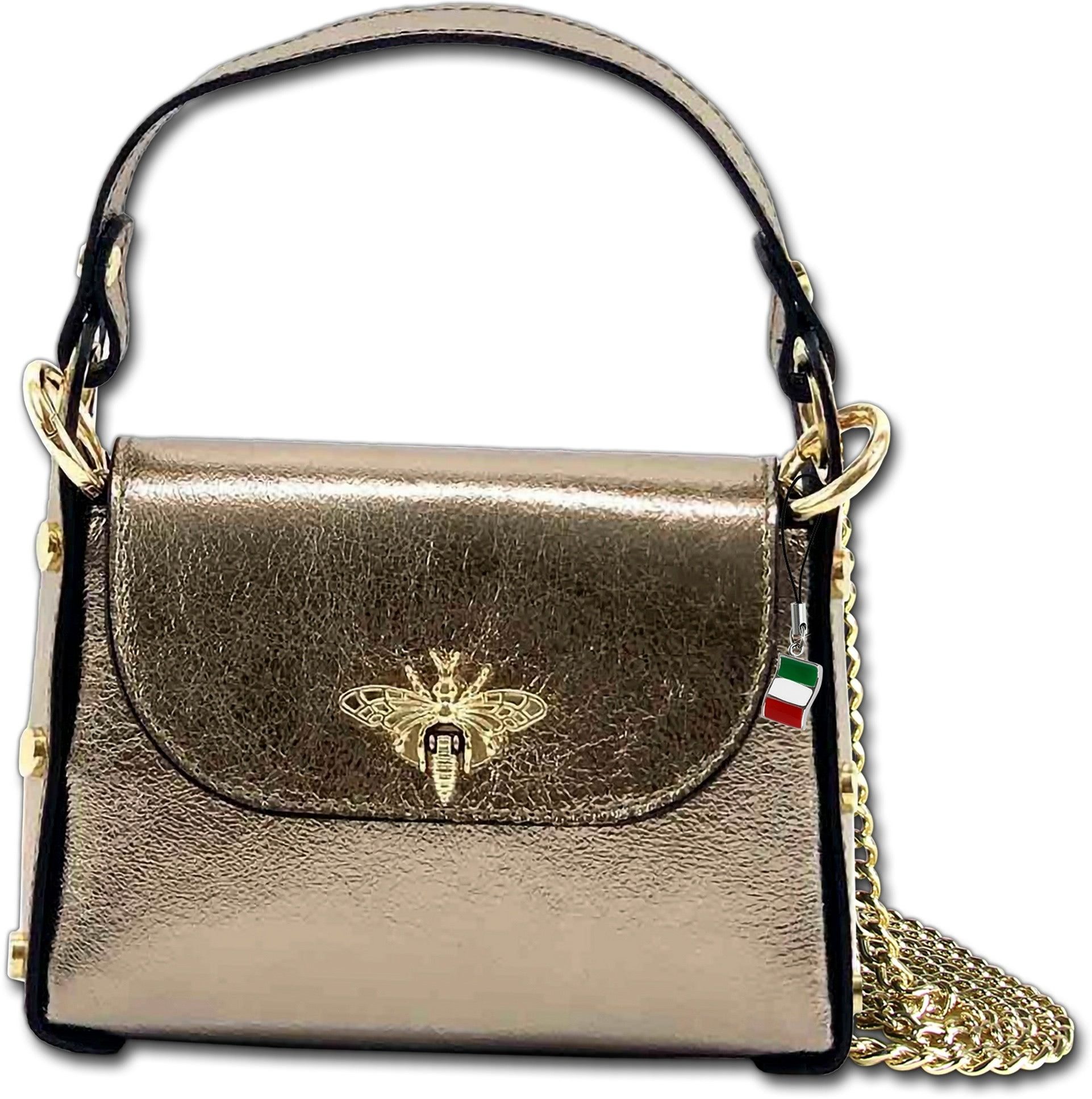 Umhängetasche bronze metallic braun Florence Tasche