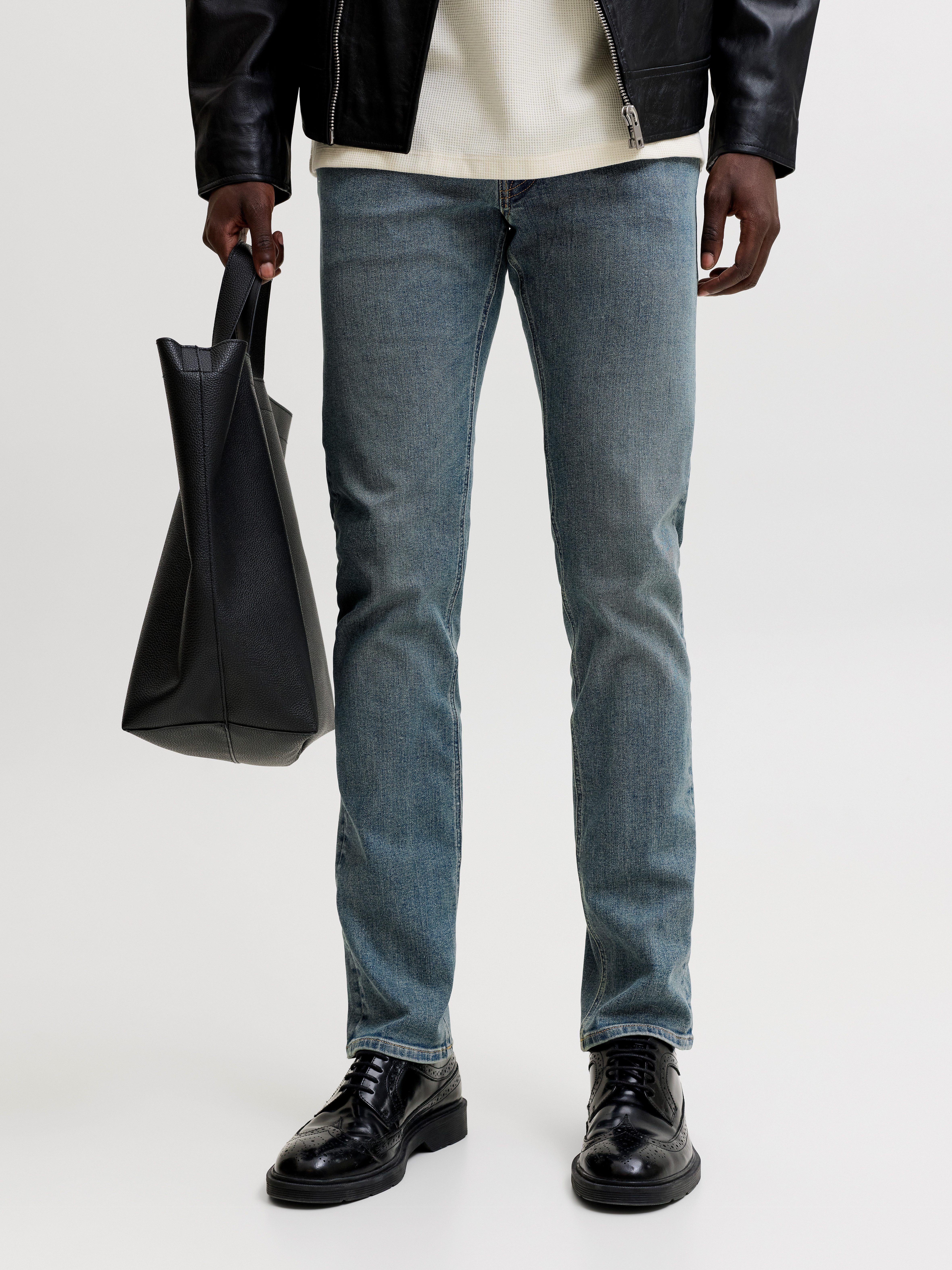Jack & Jones Slim-fit-Jeans JJIGLENN Jeans mit schmaler Beinform und Stretch für Komfort Baumwollmischung, slim fit