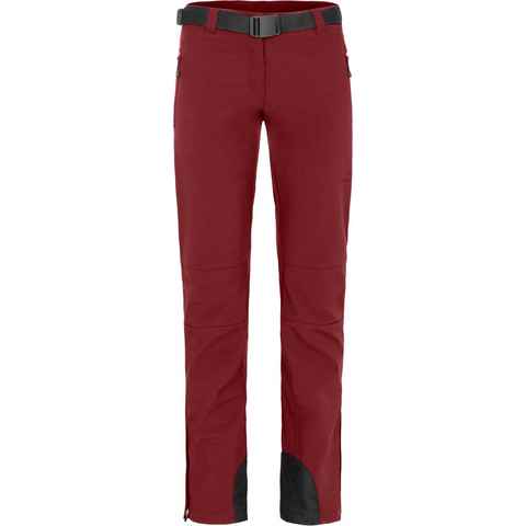 Bergson Outdoorhose MAILA Damen Winter Softshellhose, winddicht, warm, Normalgrößen, Tomaten rot