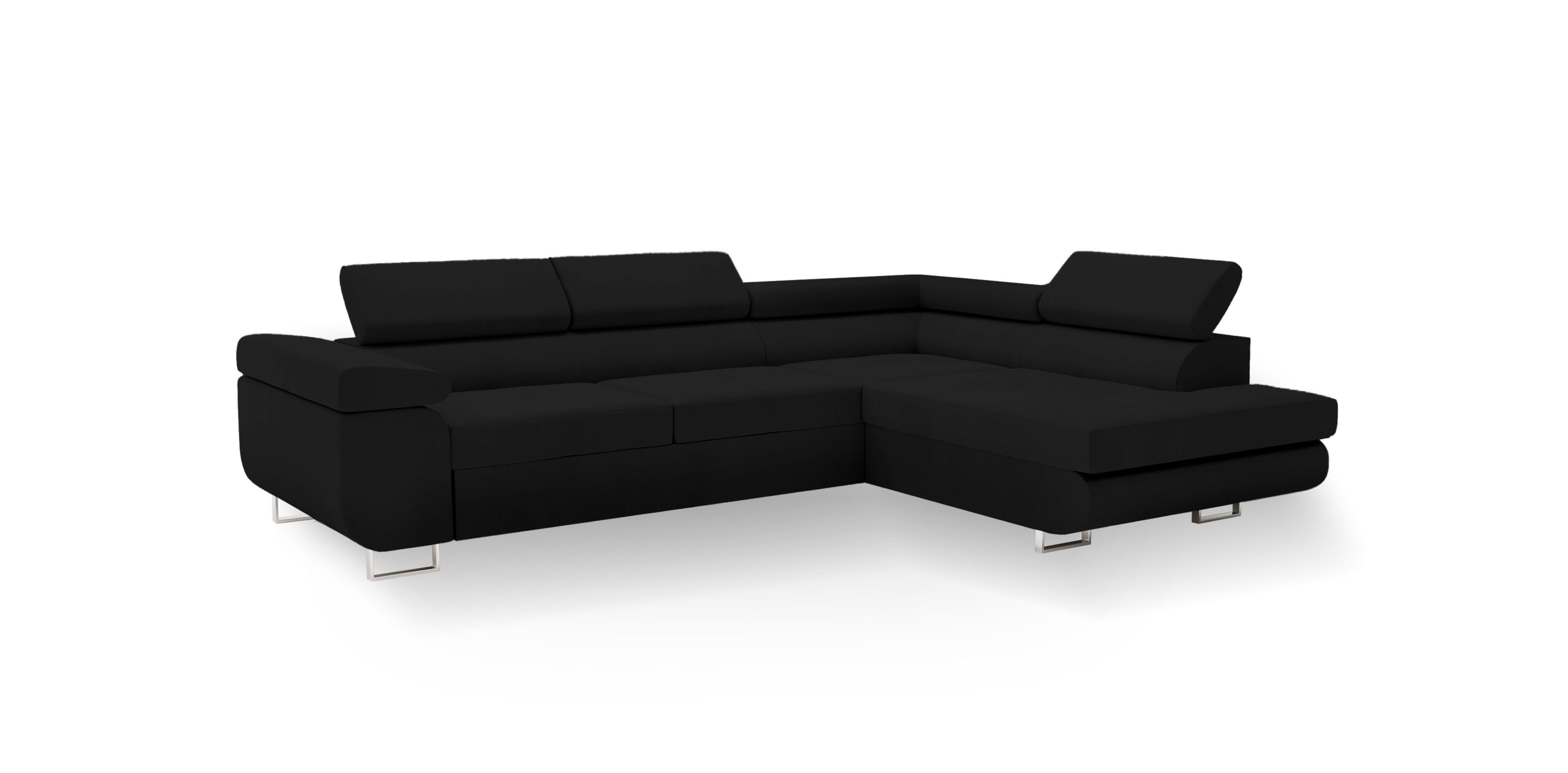 Goldstoff Ecksofa mit Schlaffunktion & Bettkasten - hochwertiges Sofa, Couc günstig online kaufen