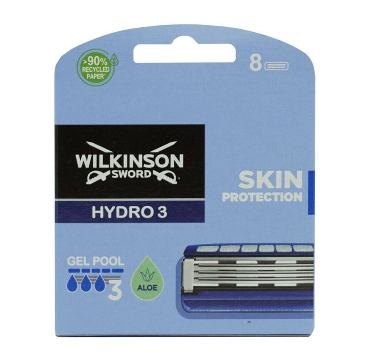 Rasierklingen, 8-tlg. Wilkinson Pack, 10er Wilkinson Hydro3 Rasierklingen