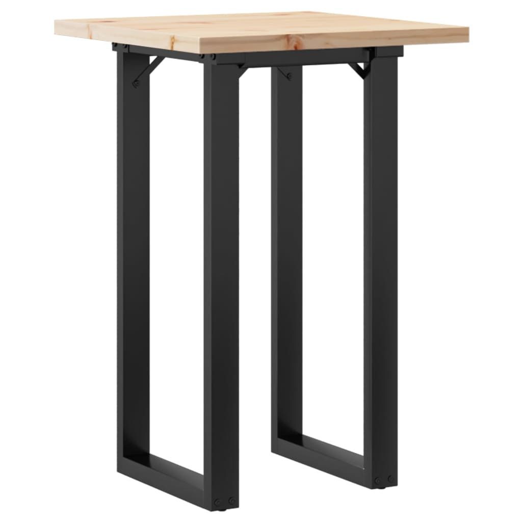 vidaXL Esstisch Esstisch O-Gestell 50x50x75,5 cm Massivholz Kiefer & Stahl (1-St)