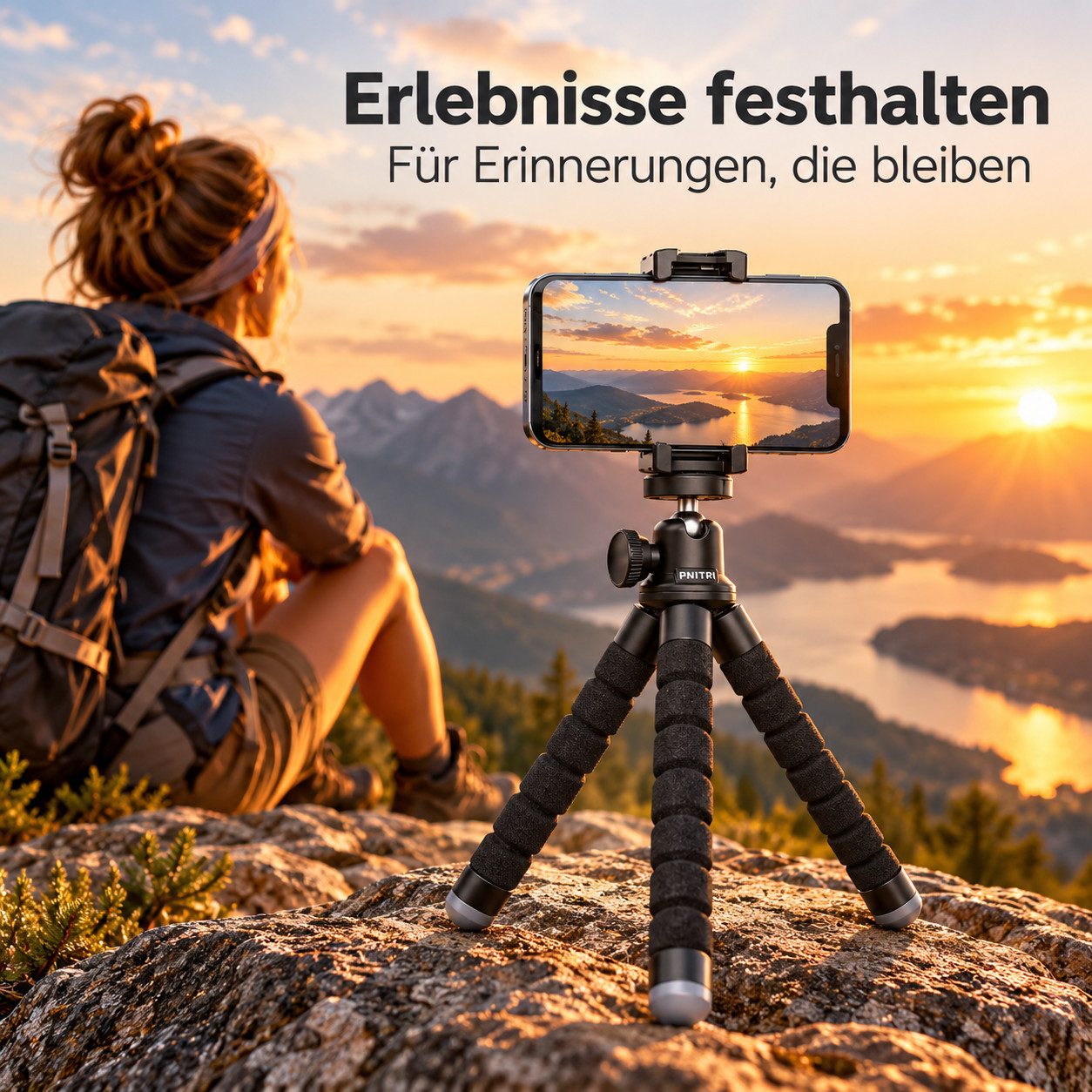 Diyarts Kamerastativ (360° drehbares, Reisestativ, für iPhone & Android-Smartphones) – Bild 3 von 5