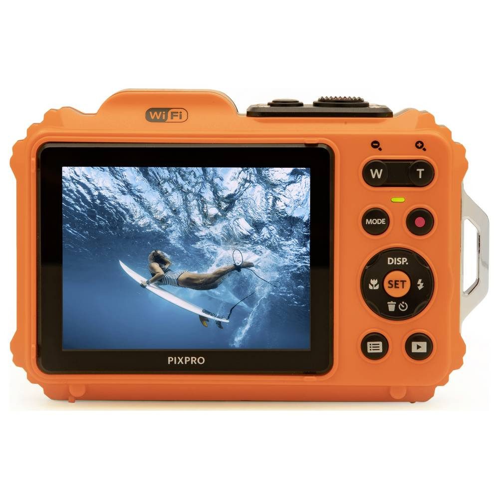 Kodak Digitalkamera 15 Megapixel Opt. Zoom: 4 x Orange inkl. Akku, inkl. Kompaktkamera (Bildstabilisierung, WiFi, Wasserdicht, Unterwasserkamera, Stoßfest)